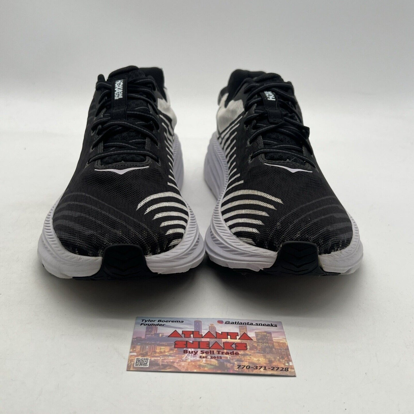 Size 11.5 - Hoka One One Rincon Running Shoes Black/White (1102874)