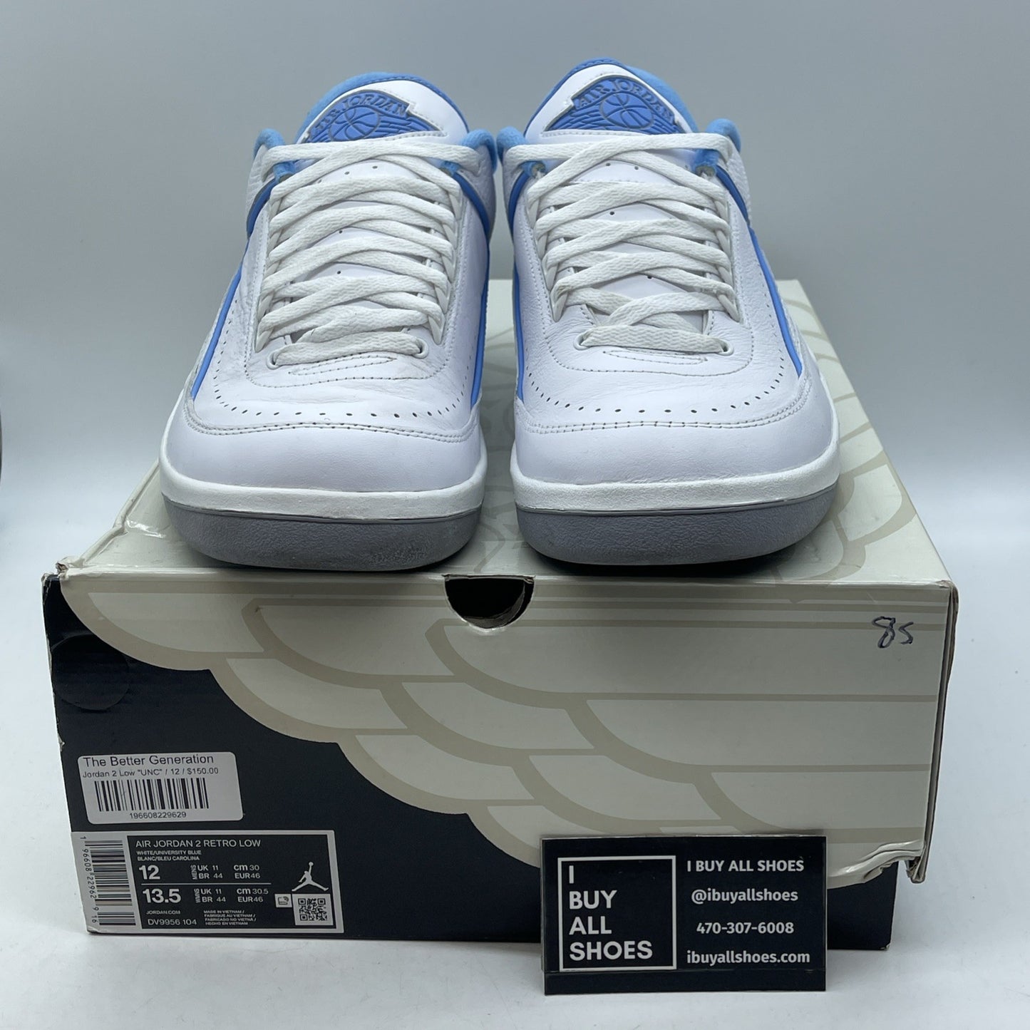 Size 12 - Air Jordan 2 Retro Low UNC (DV9956-104)