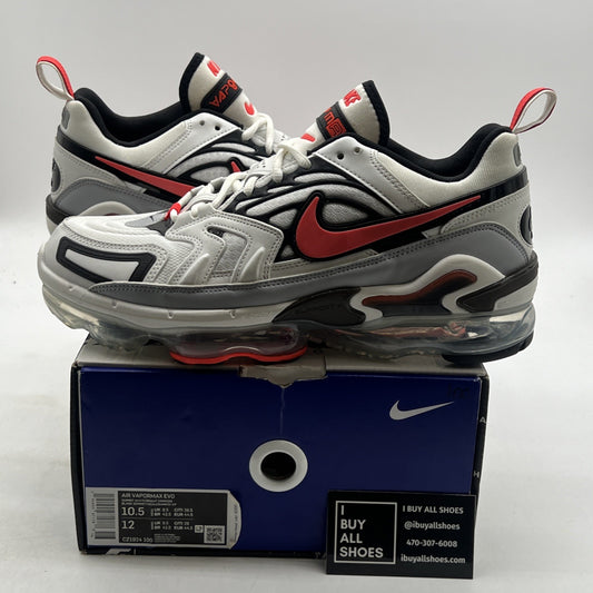 Size 10.5 - Nike Air VaporMax EVO Summit White Bright Crimson (CZ1924-100)