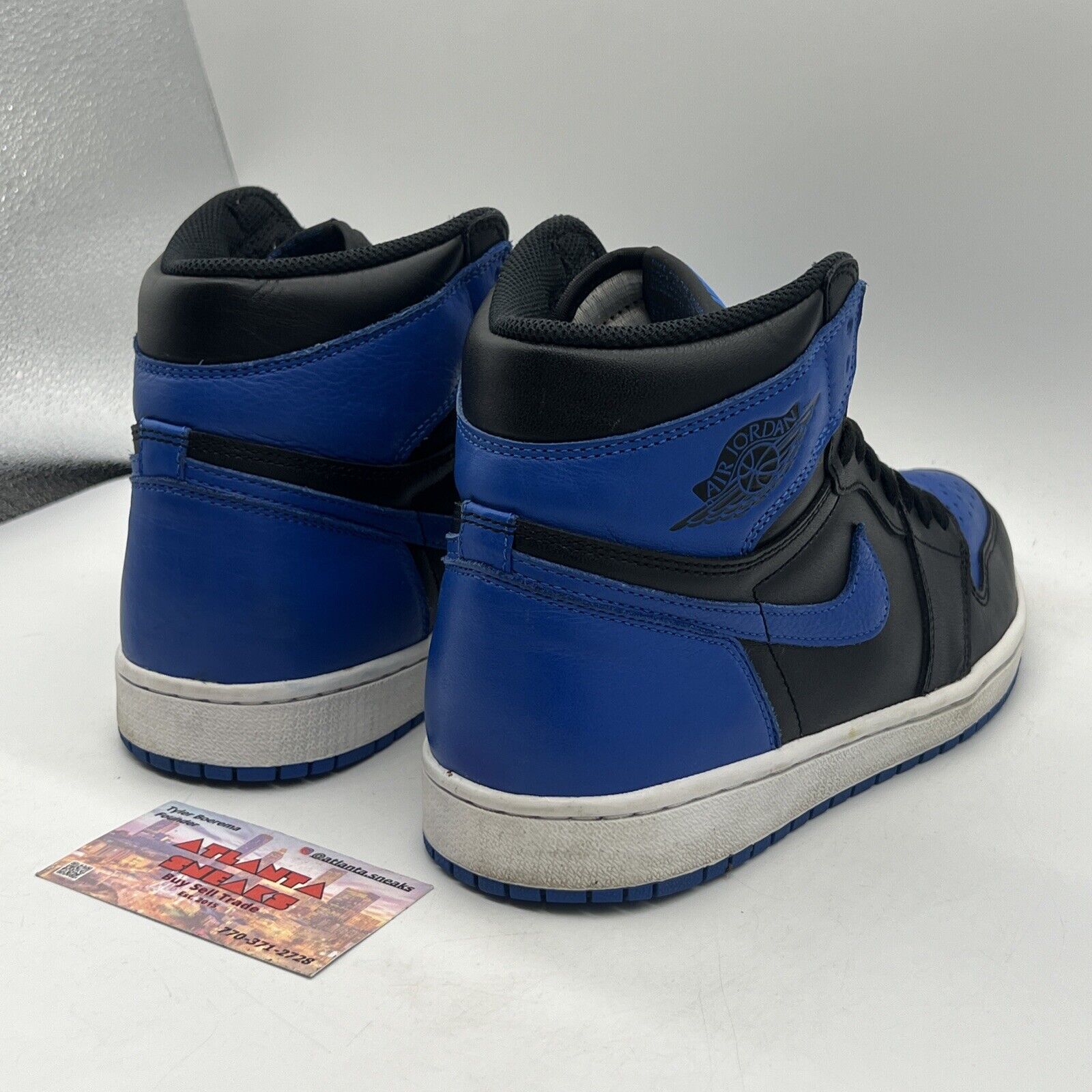 Size 9.5 - Jordan 1 Retro OG High Royal Black Blue White Leather (555088-007)