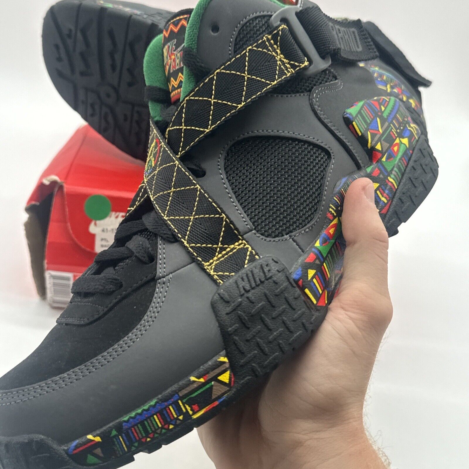 Size 10 - Nike Air Raid Peace 2014 Release With Box Vnds Black Suede Leather