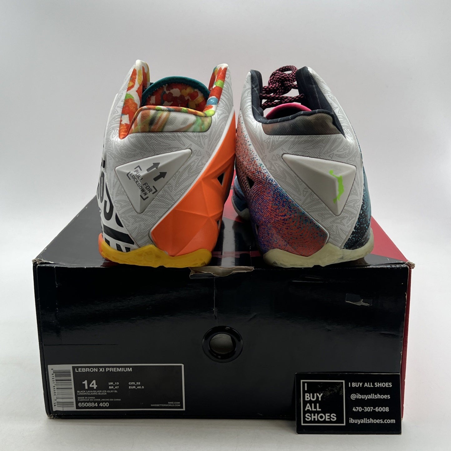 Size 14 - Nike LeBron 11 Premium What The LeBron (650884-400)