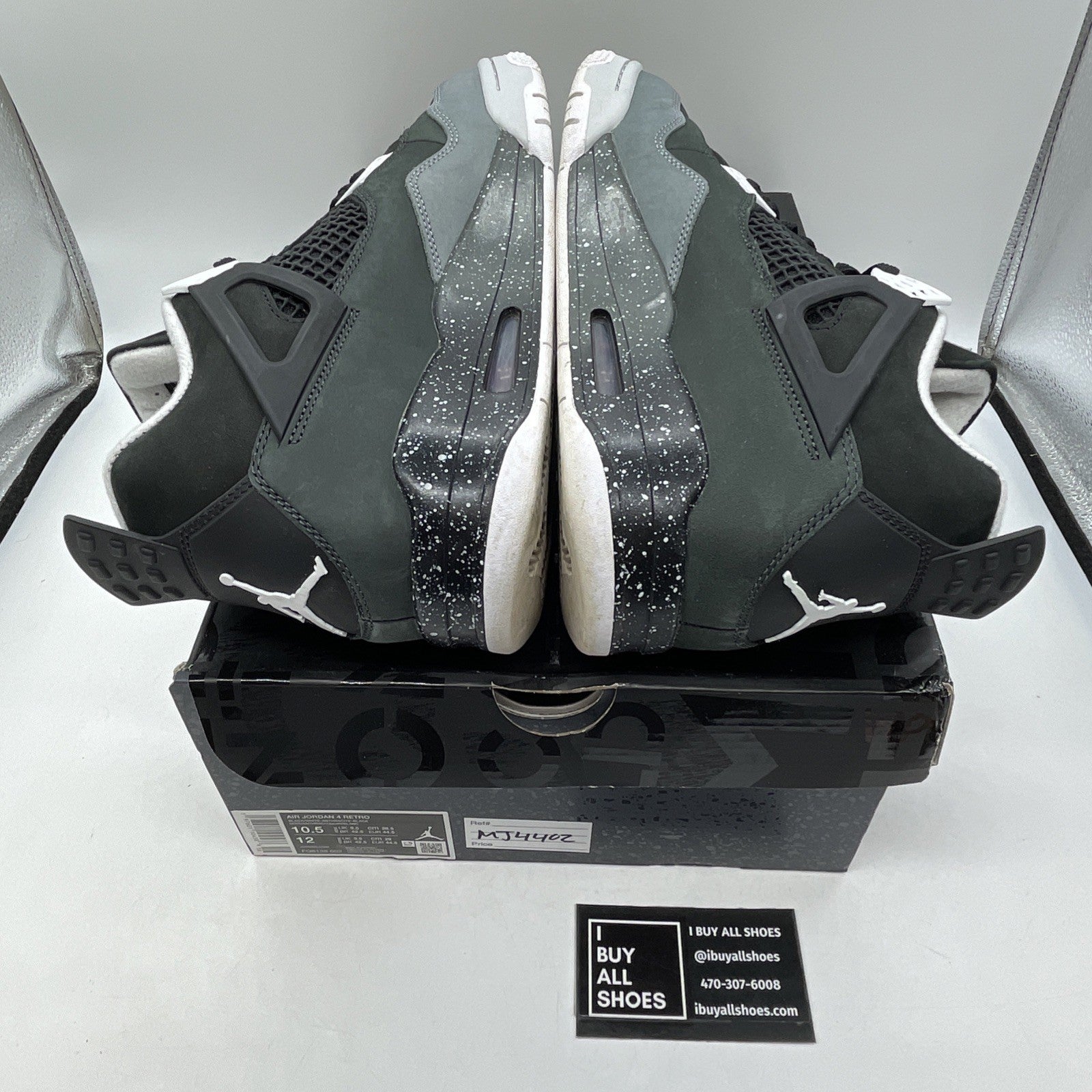 Size 10.5 - Air Jordan 4 Retro 2024 Fear Grey Black Suede (FQ8138-002)