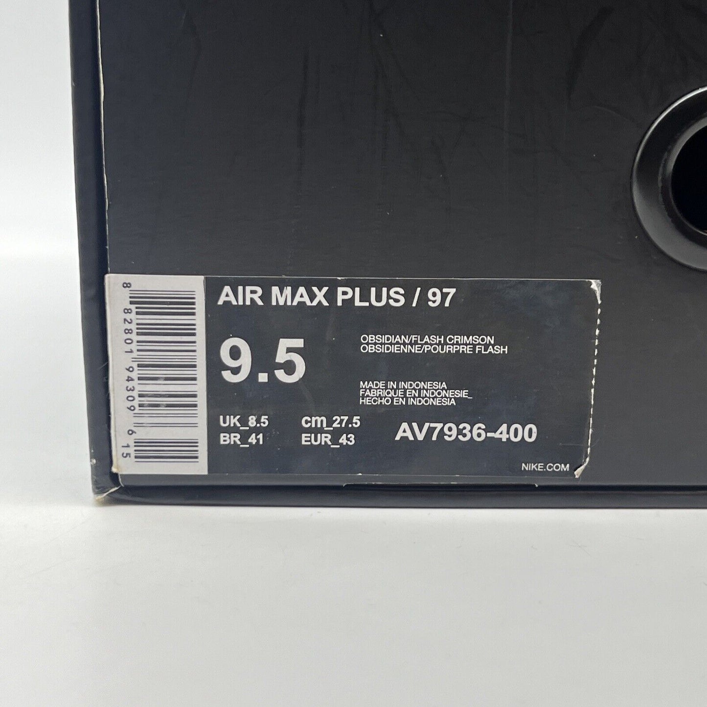 Size 9.5 - Nike Air Max Plus/97 Discover Your Air Aqua Navy (AV7936-400)