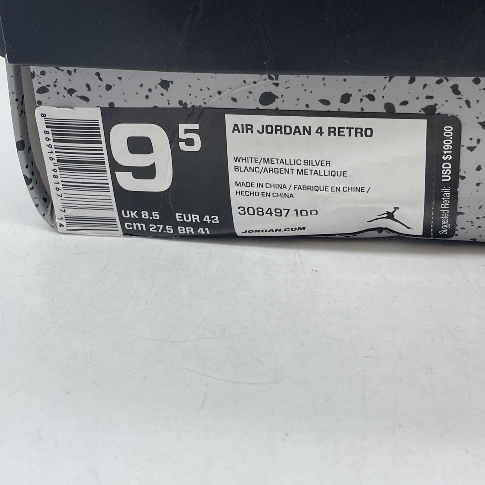 Size 9.5 - Air Jordan 4 Retro Mid Pure Money (308497-100)