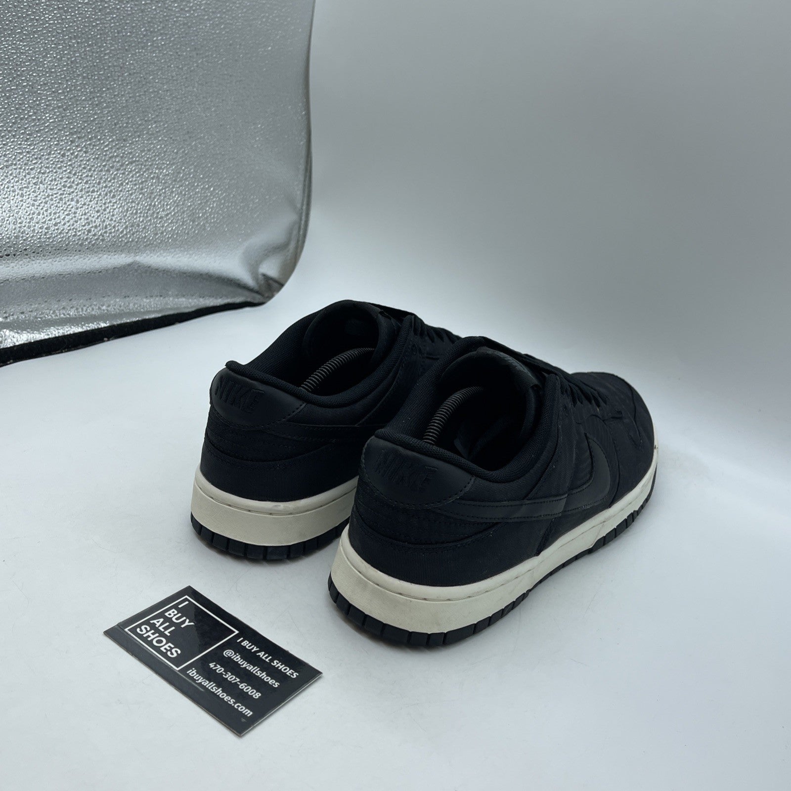 Size 12 - Nike Dunk Low Black Canvas (DV7211-001)