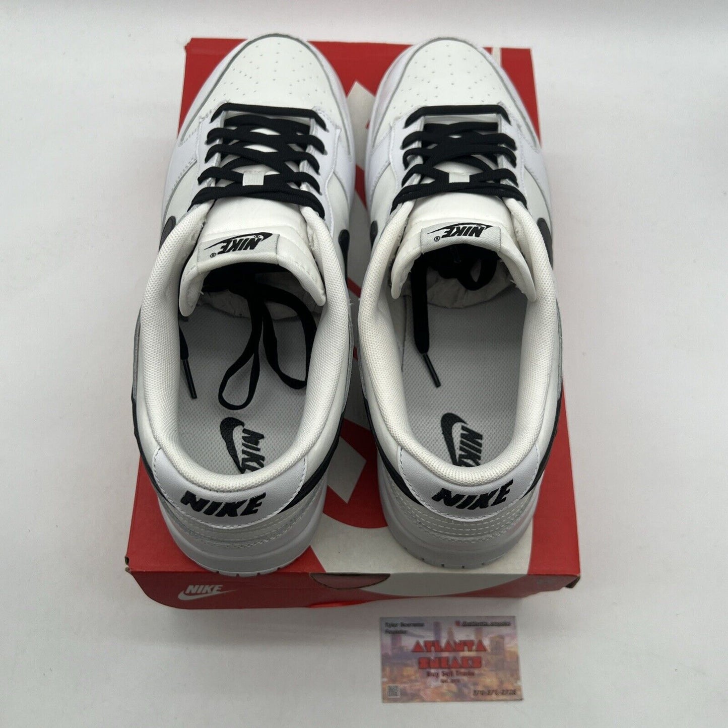 Size 14 - Nike Dunk Low Reverse Panda White Black Leather (DJ6188-101)