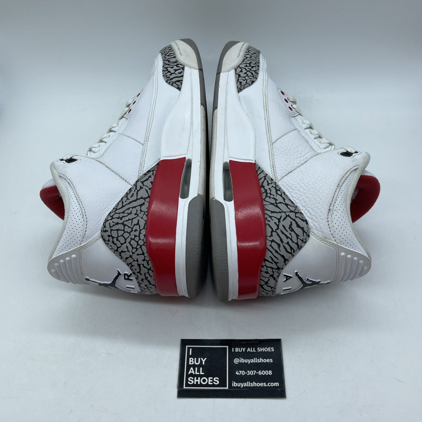 Size 12 - Jordan 3 Retro Hall of Fame 2018 White Grey Suede Leather (136064-116)