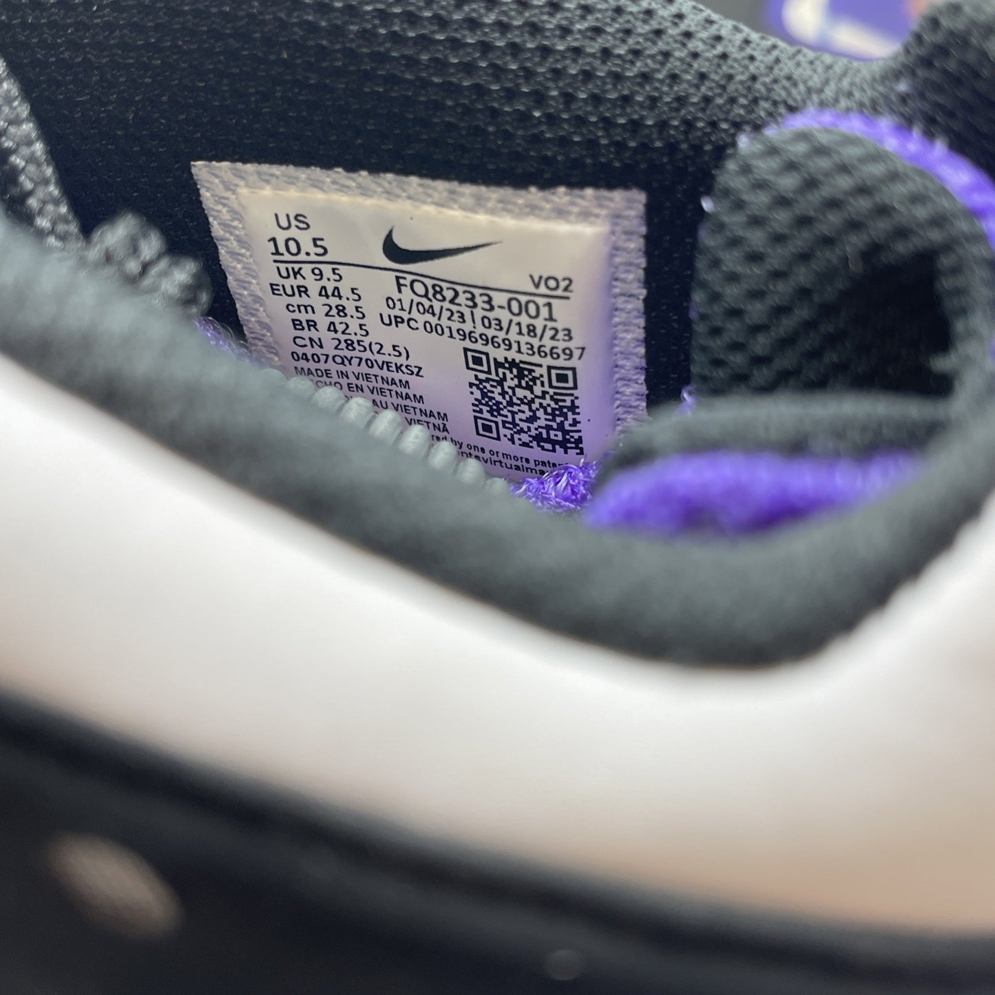 Size 10.5 - Nike Air Max 2 CB 94 OG 2023 Black Purple Suede (FQ8233-001)