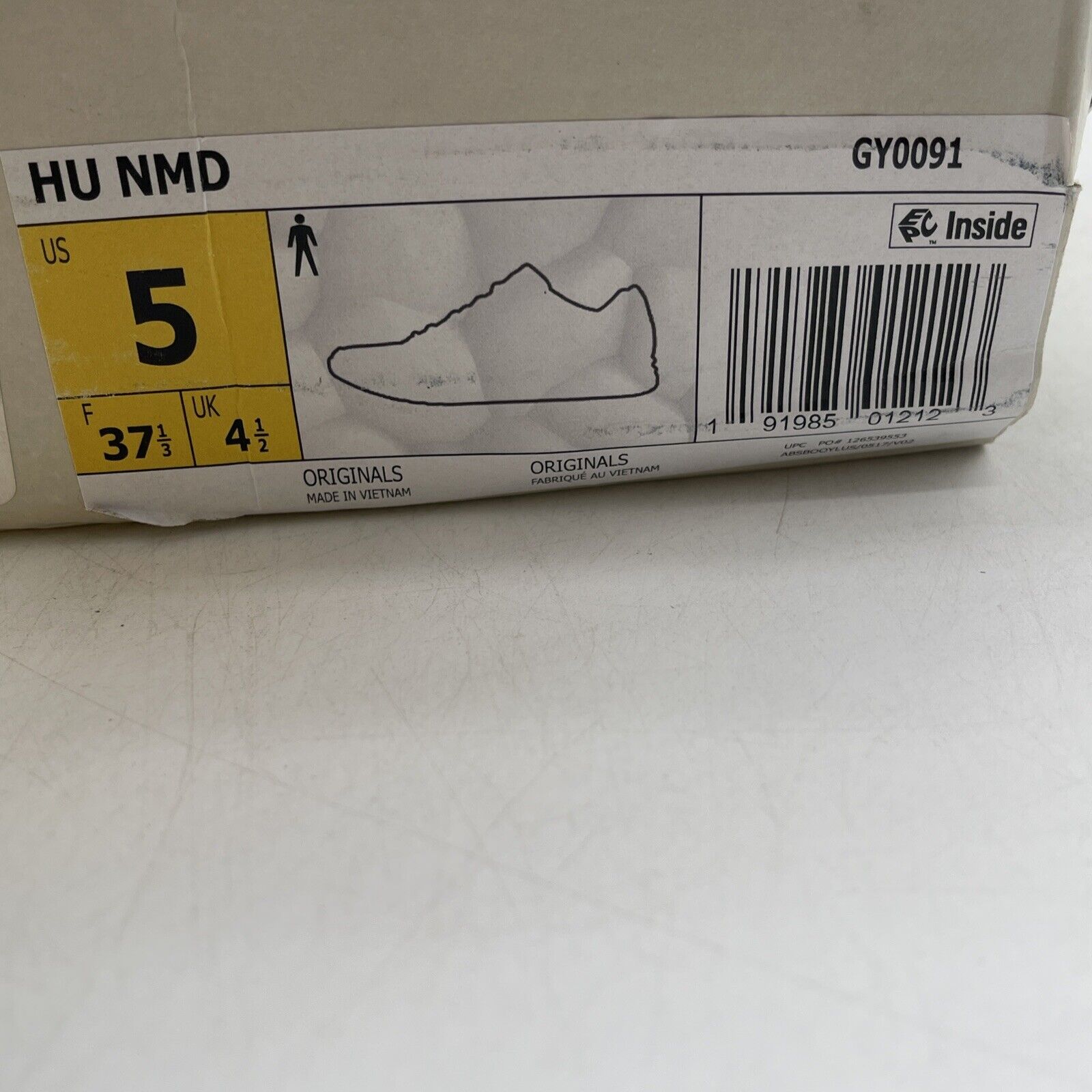 Size 5 - adidas Pharrell x NMD Human Race Yellow Black Suede (GY0091)