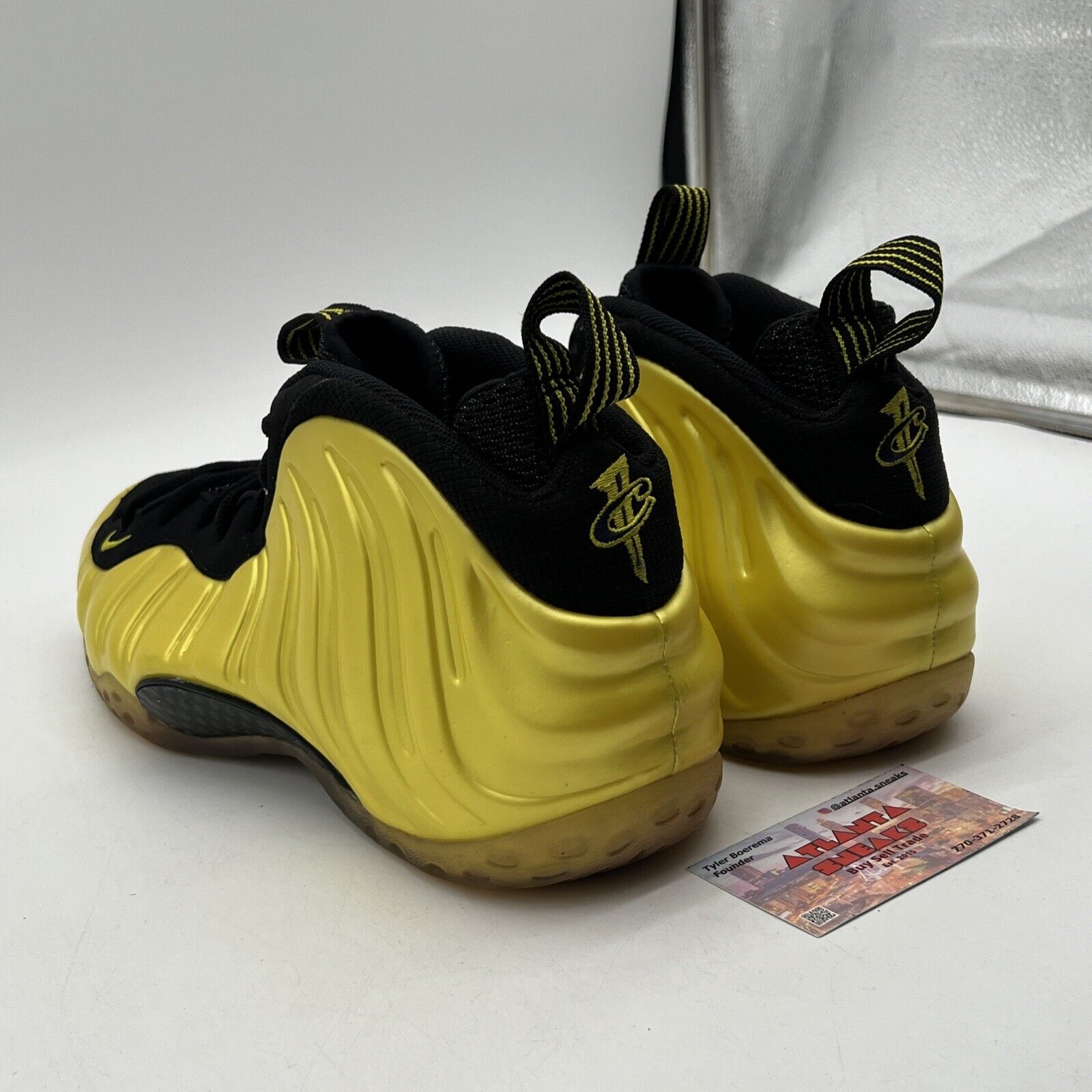 Size 13 - Nike Air Foamposite One Electrolime Black White Suede (314996-330)