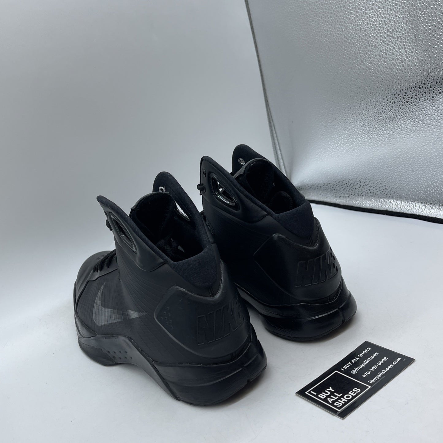 Size 12 - Nike Hyperdunk '08 Retro Triple Black Leather Suede (820321-002)