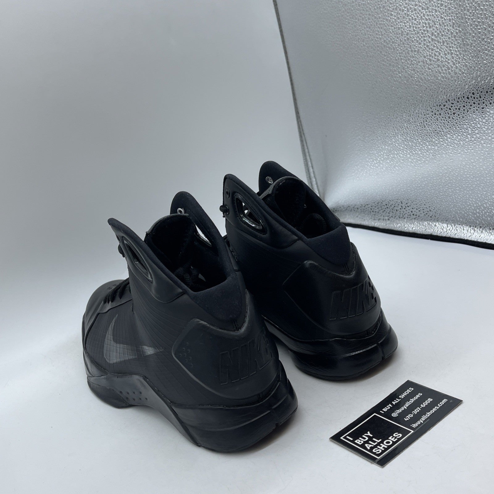 Size 12 - Nike Hyperdunk '08 Retro Triple Black Leather Suede (820321-002)