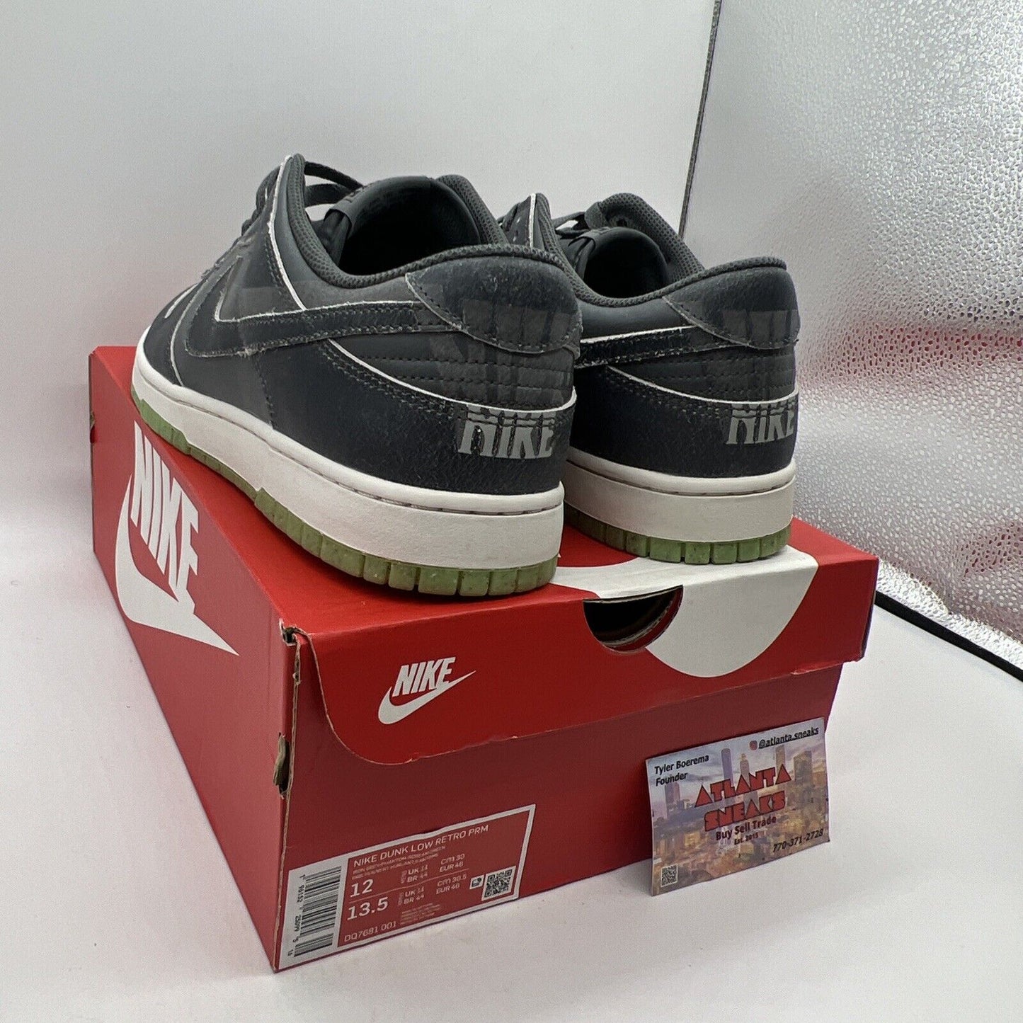Size 12 - Nike Dunk Low Iron Gray Scream Green 2022 Brand New Og All