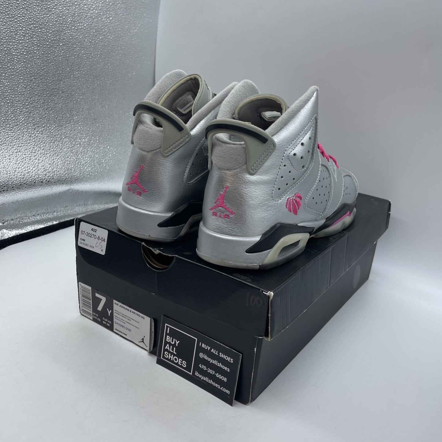Size 7Y (GS) - Air Jordan 6 Retro Mid Valentines Day (543390-009)