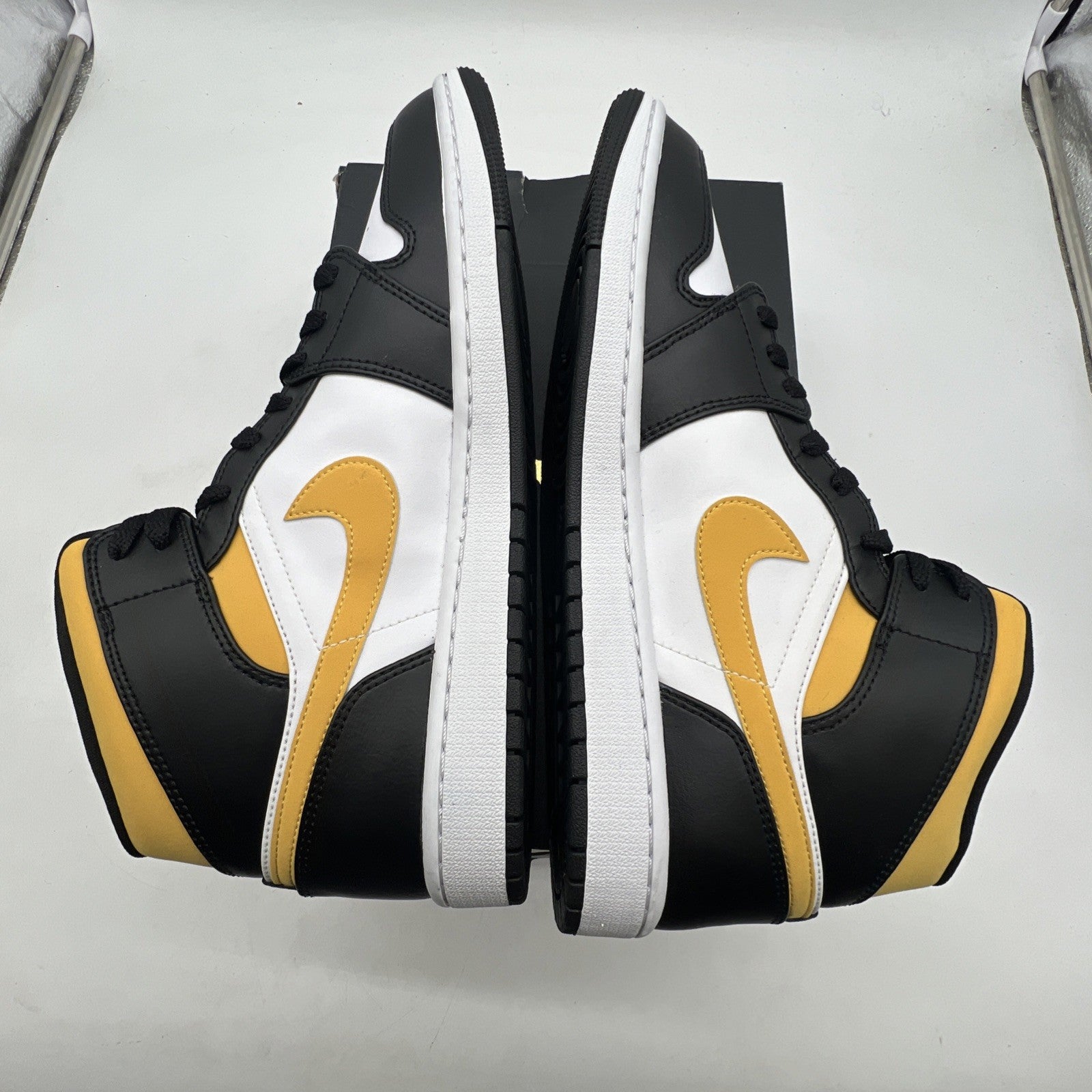 Size 11.5 - Air Jordan 1 Mid Black University Gold (554724-177)
