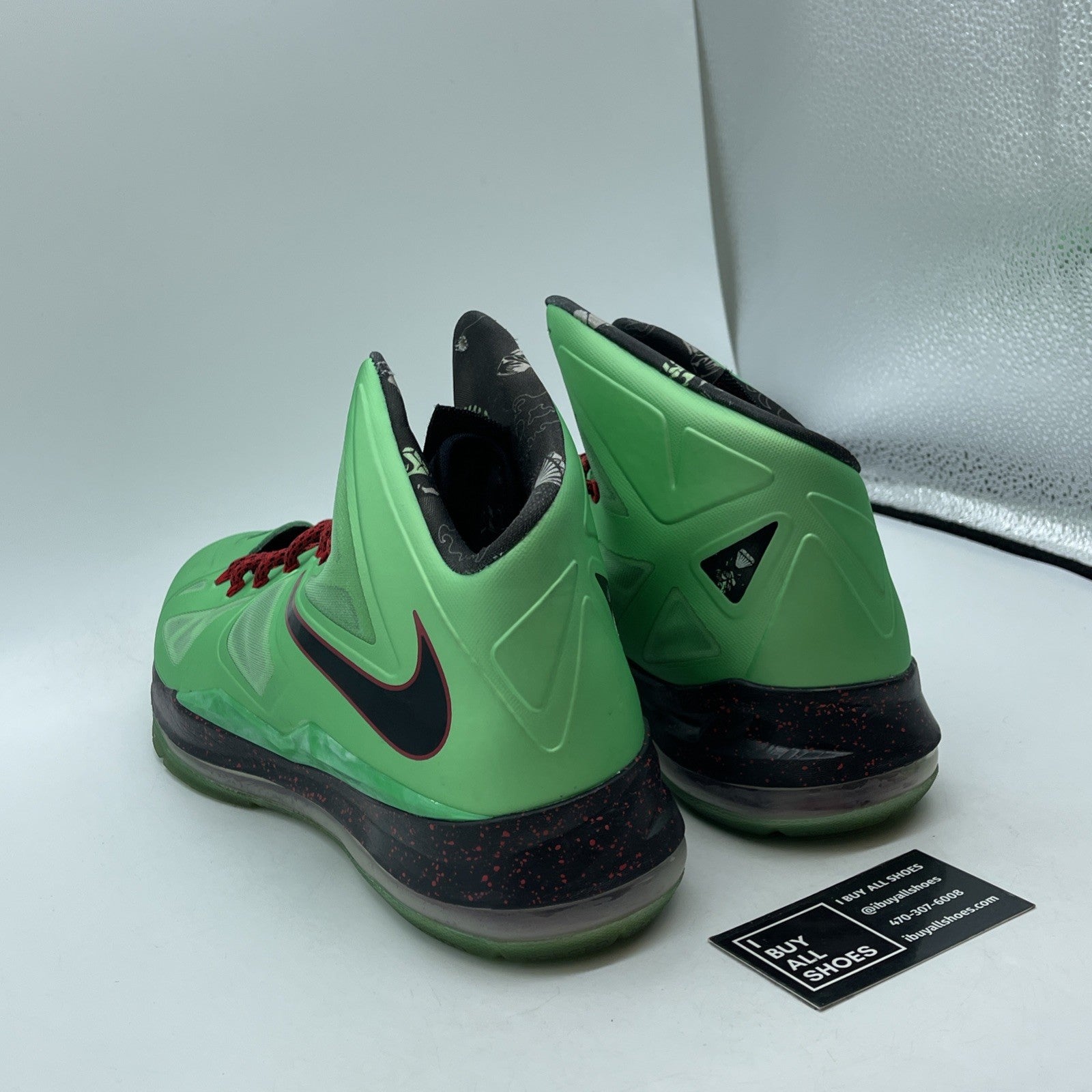 Size 13 - Nike LeBron 10 Cutting Jade Green Black Leather (541100-303)
