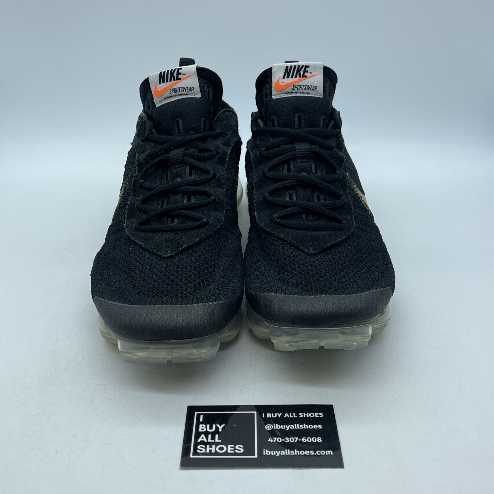 Size 11.5 - Nike Off-White x Air VaporMax Part 2 Black Suede Leather -AA3831-002