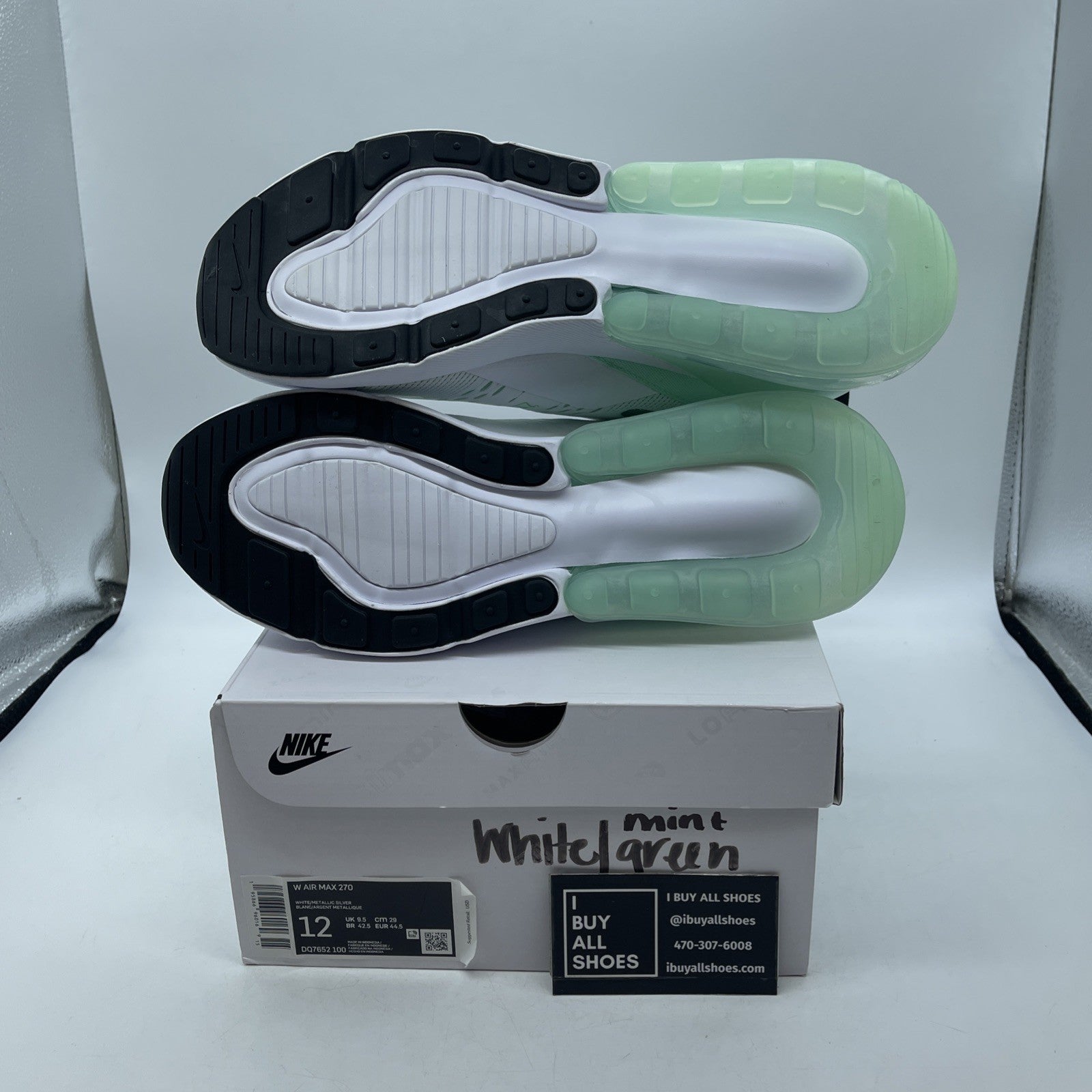 Size 12W - Nike Air Max 270 White Mint Foam (DQ7652-100)