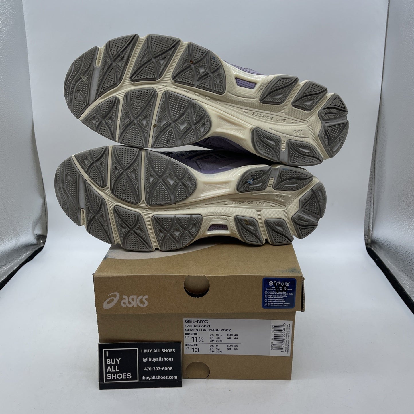 Size 11.5 - Asics Gel NYC Cement Grey Ash Rock (1203A372-021)