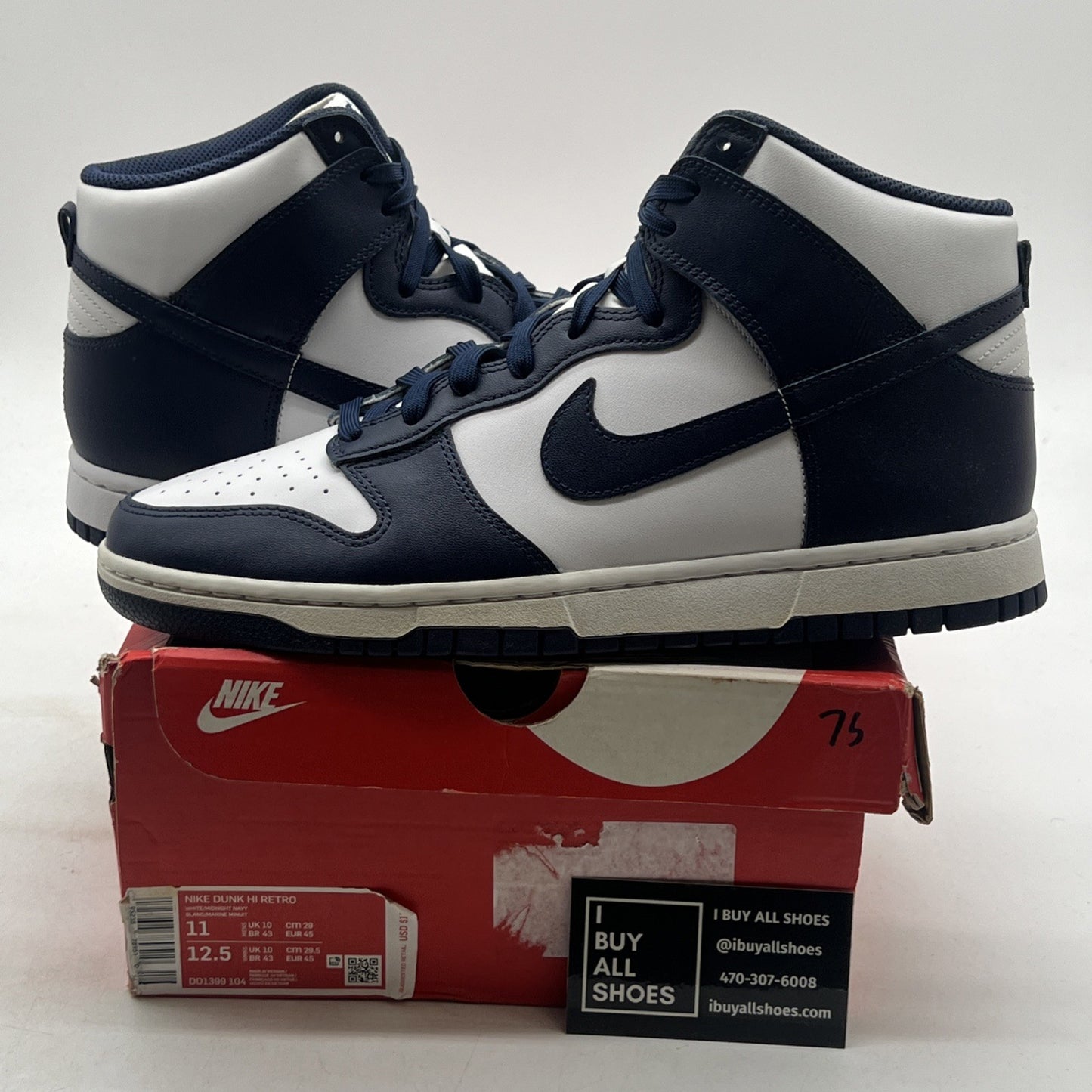 Size 11 - Nike Dunk High Midnight Navy (DD1399-104)