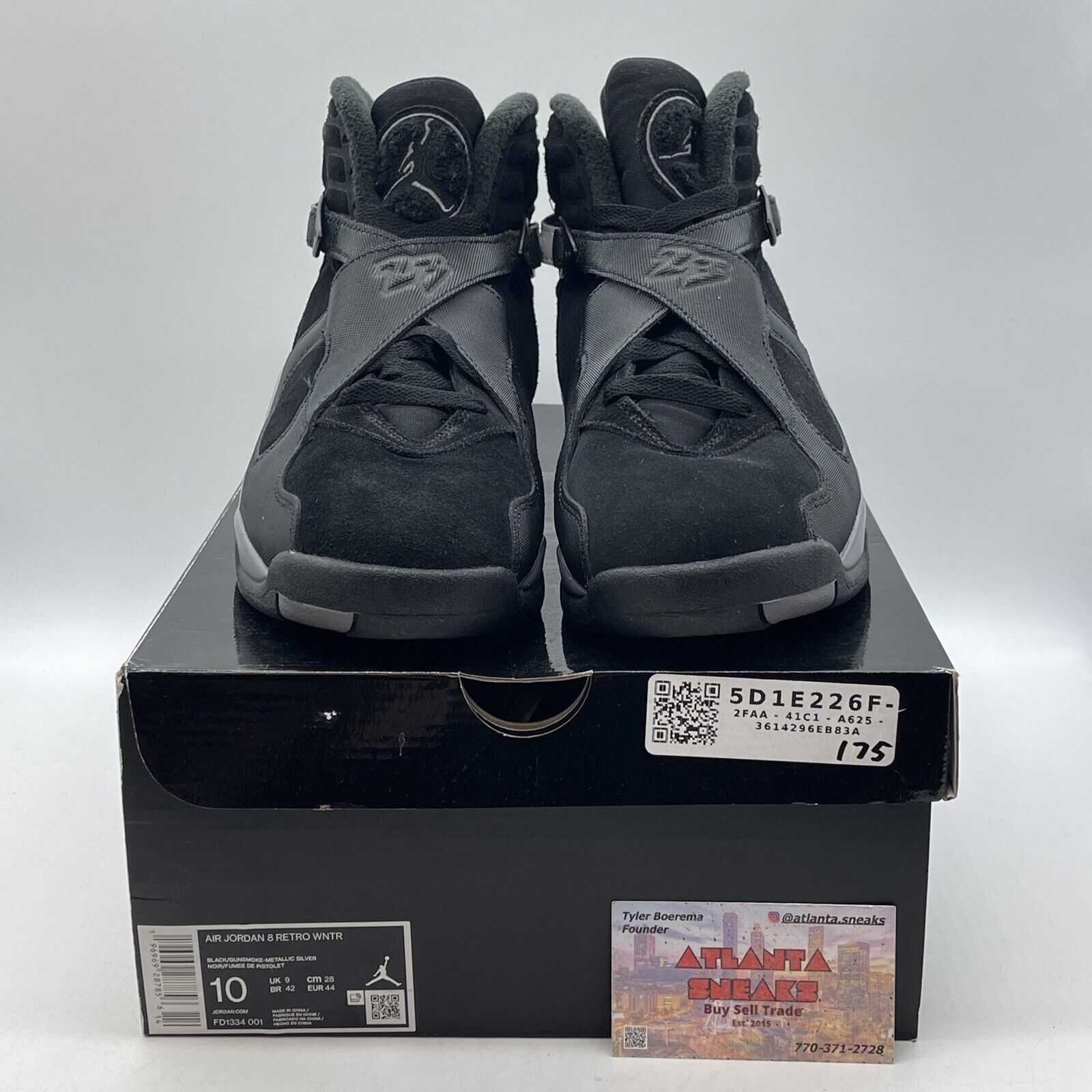 Size 10 - Air Jordan 8 Retro Winterized Gunsmoke Black Suede Leather (FD1334-001