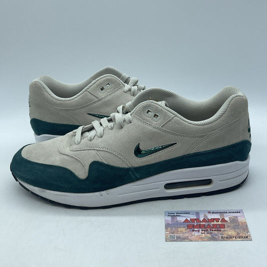 Size 11.5 - Nike Air Max 1 Premium SC Jewel Atomic Teal Green Suede (918354-003)