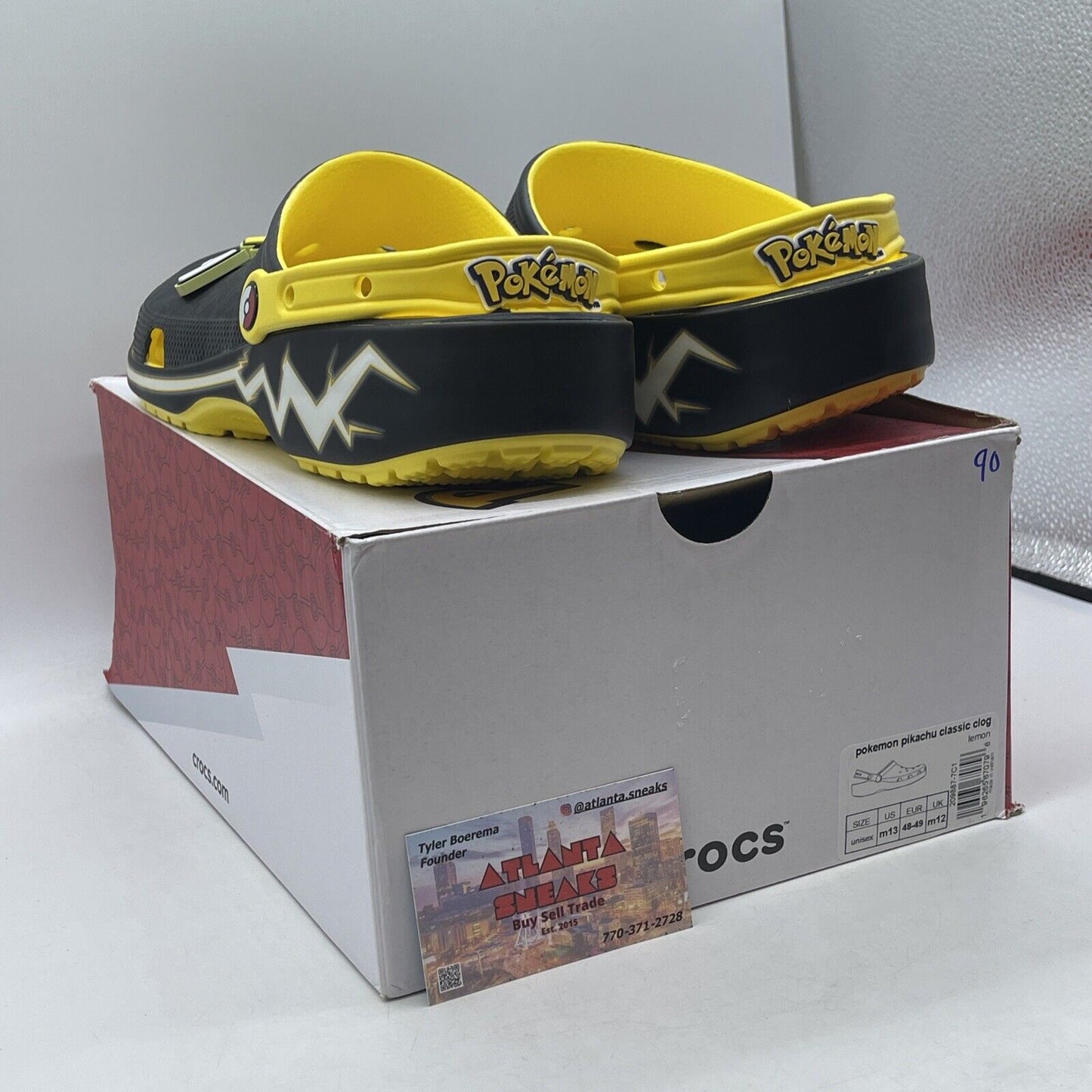 Size 13 - Crocs X Pokemon Pikachu Classic Clog Black Yellow Black (209887-7C1)