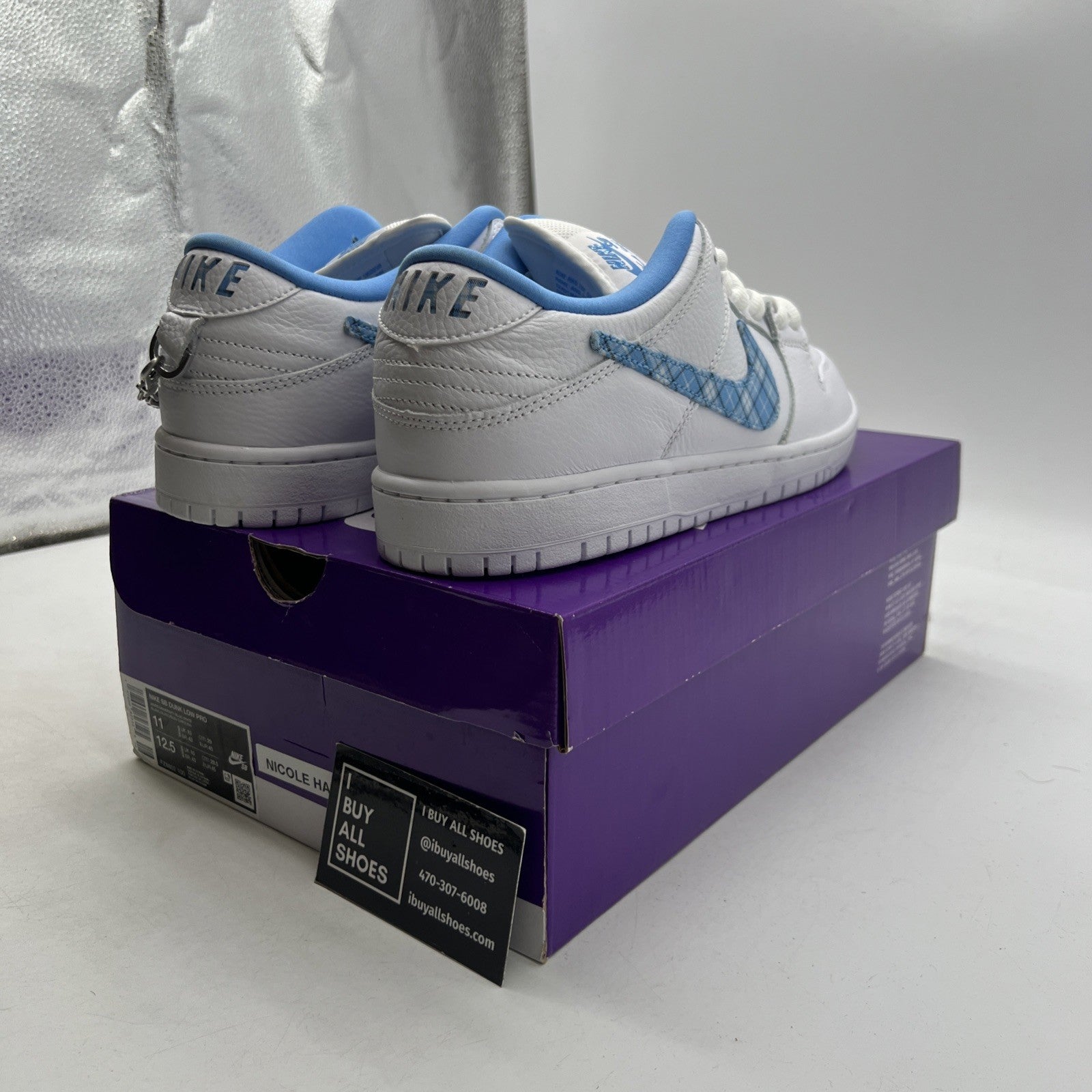 Size 11 - Nicole Hause x Nike Dunk Pro SB Low White University Blue (FZ8802-100)