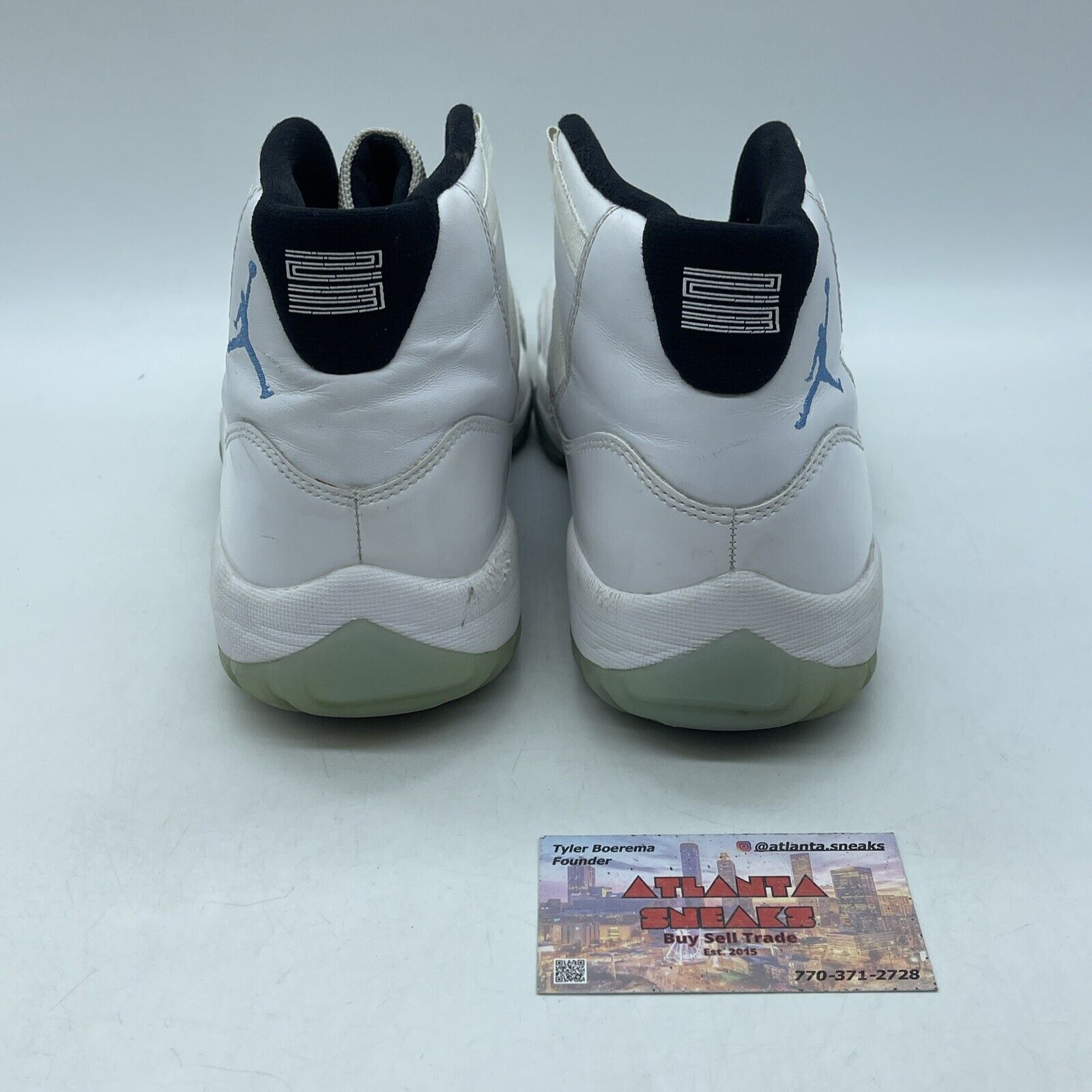 Size 10.5 - Jordan 11 Retro High Legend Blue White Leather (378037-117)