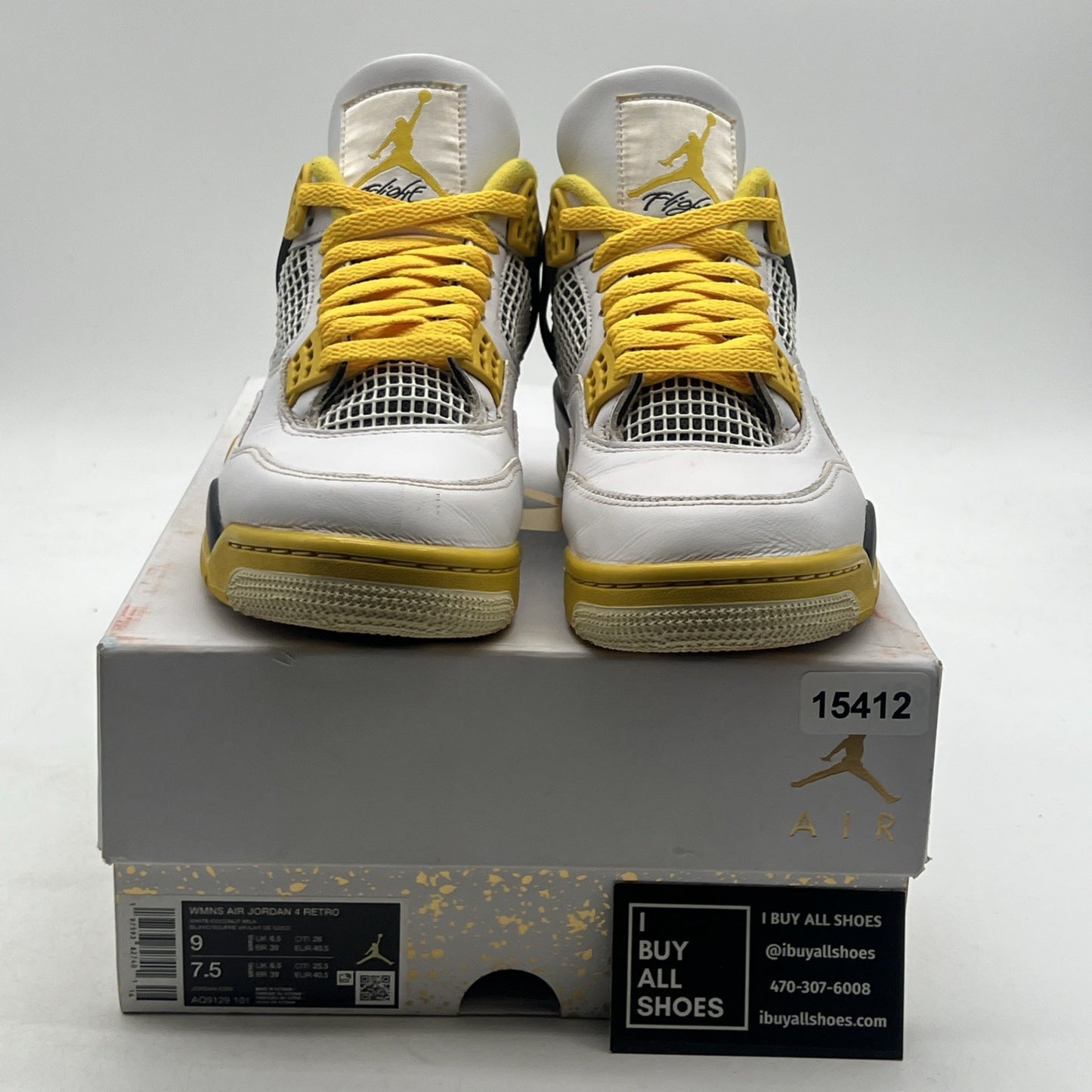 Size 9 - Air Jordan 4 Retro Vivid Sulfur W (AQ9129-101)