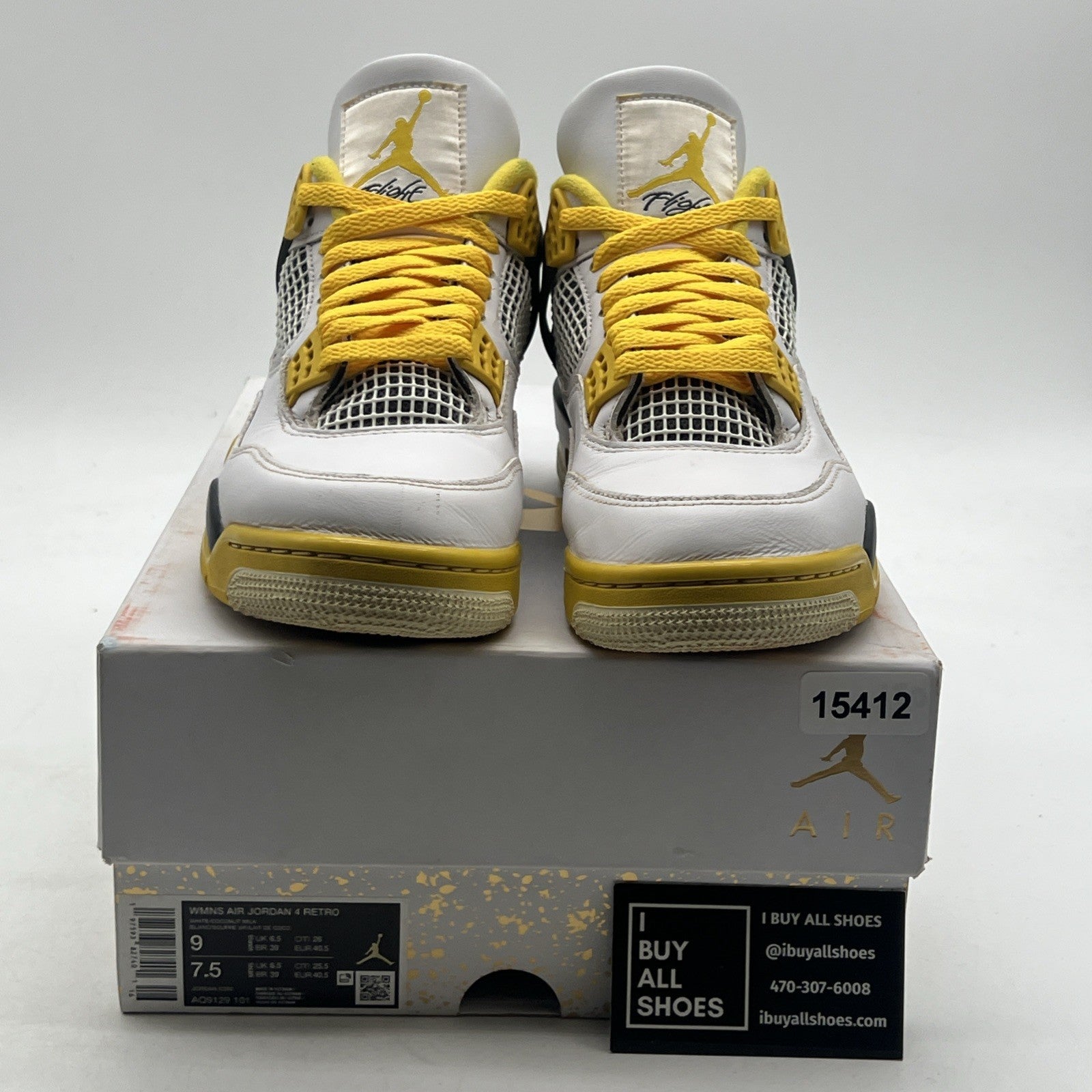 Size 9 - Air Jordan 4 Retro Vivid Sulfur W (AQ9129-101)