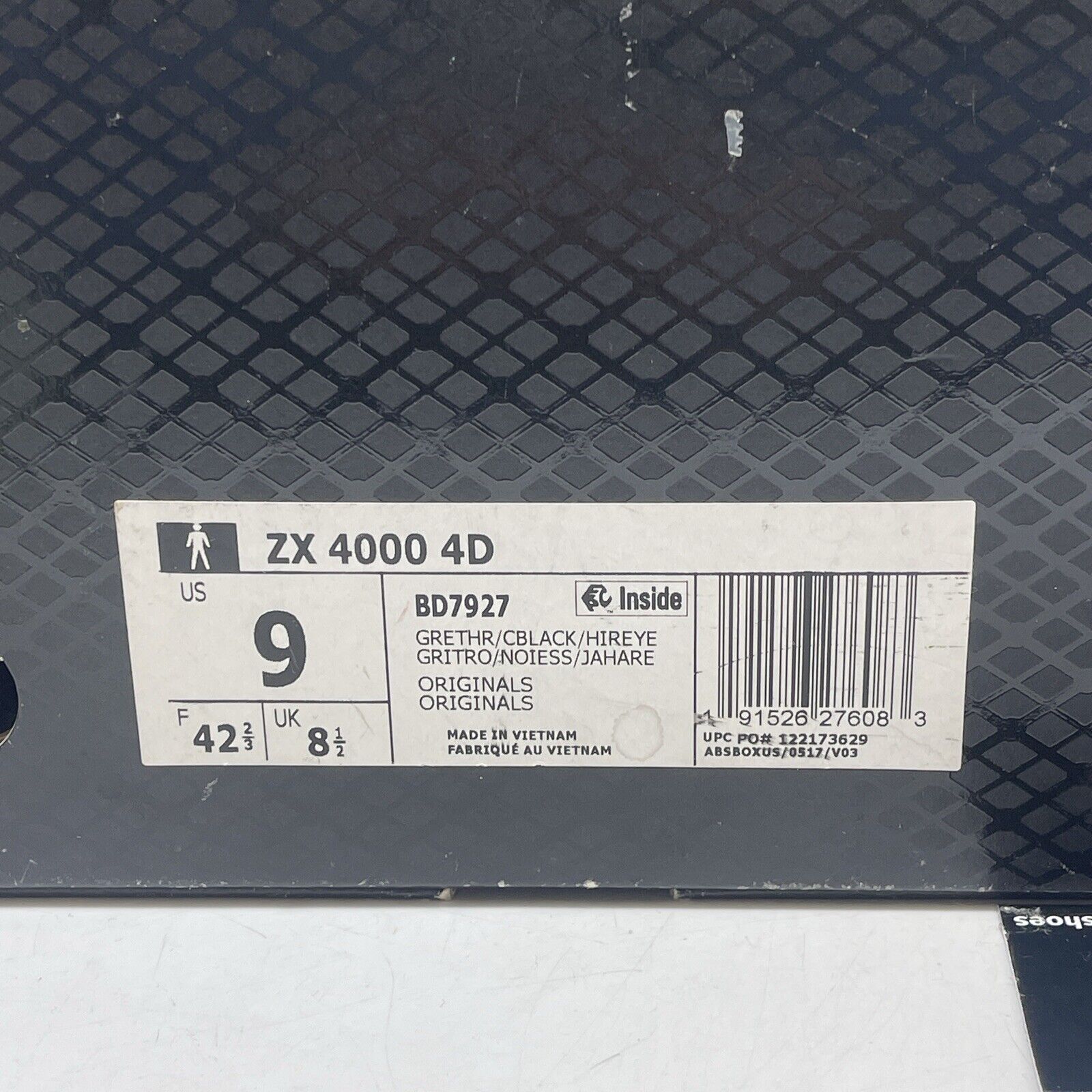 Size 9 - adidas ZX 4000 Futurecraft 4D Grey Yellow Grey Black Suede (BD7927)