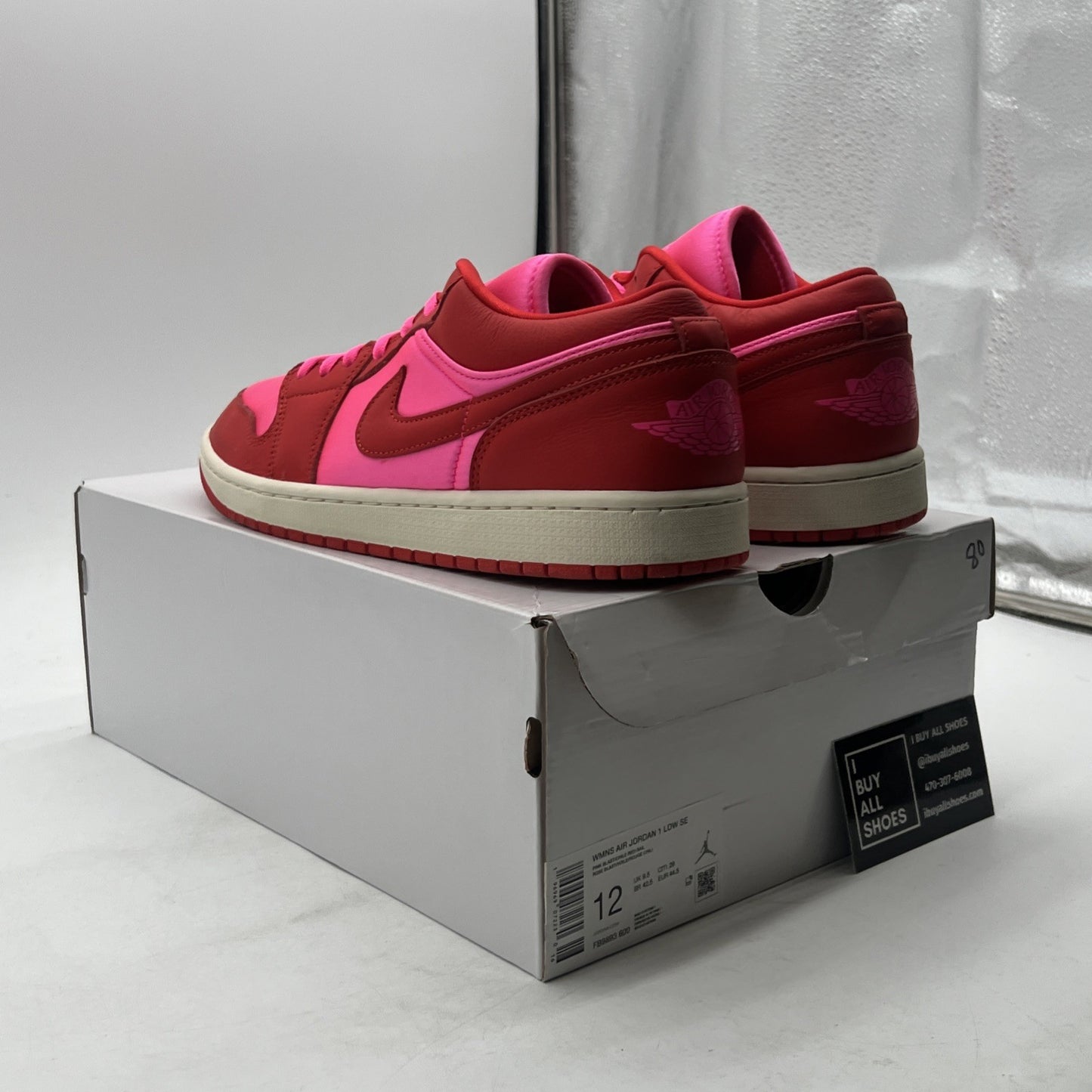 Size 12 - Air Jordan 1 SE Low Pink Blast W (FB9893-600)