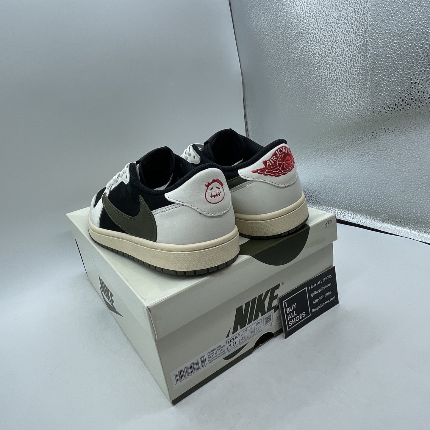 Size 10W - Air Jordan 1 Retro OG x Travis Scott Low Olive