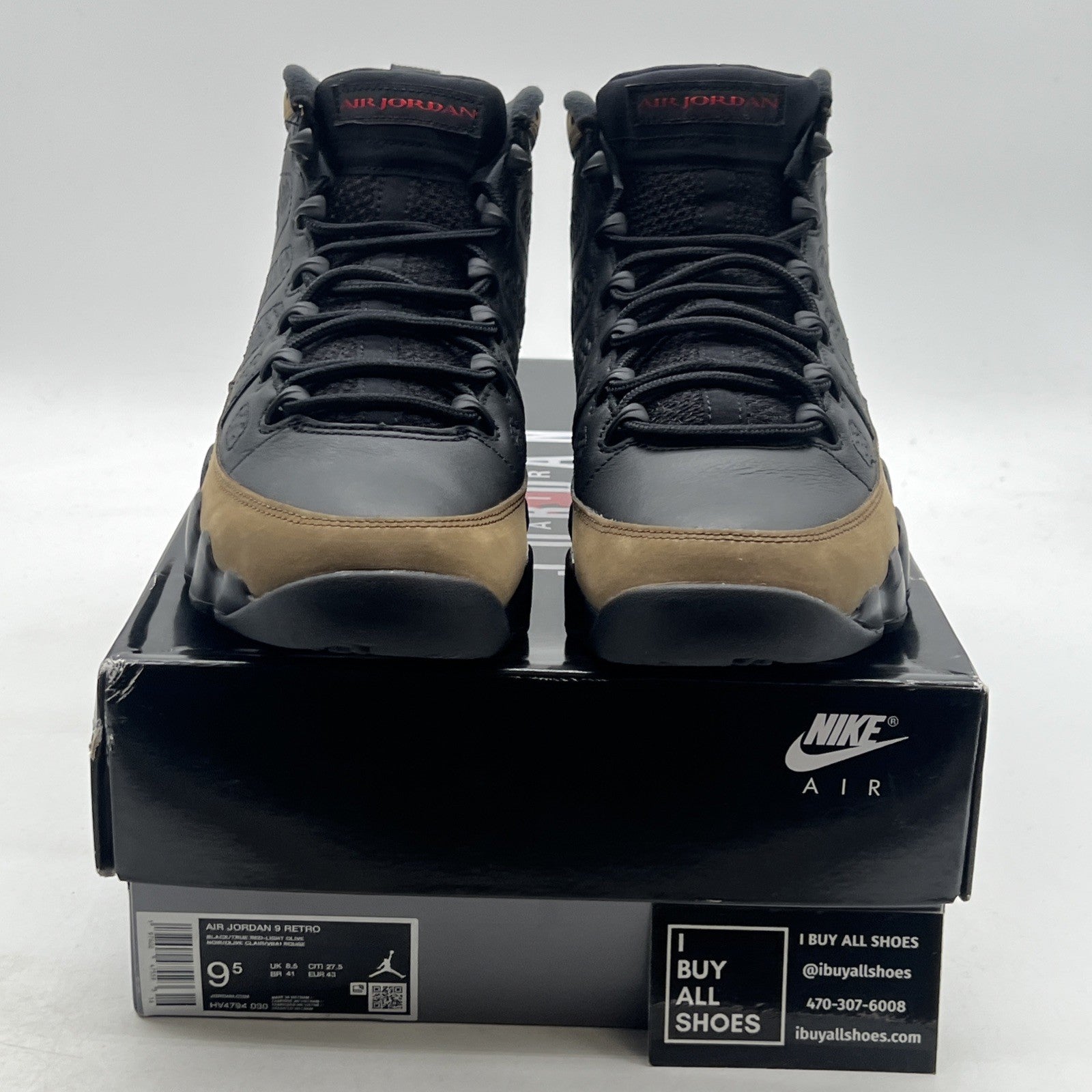 Size 9.5 - Air Jordan 9 Retro 2024 Olive (HV4794-030)