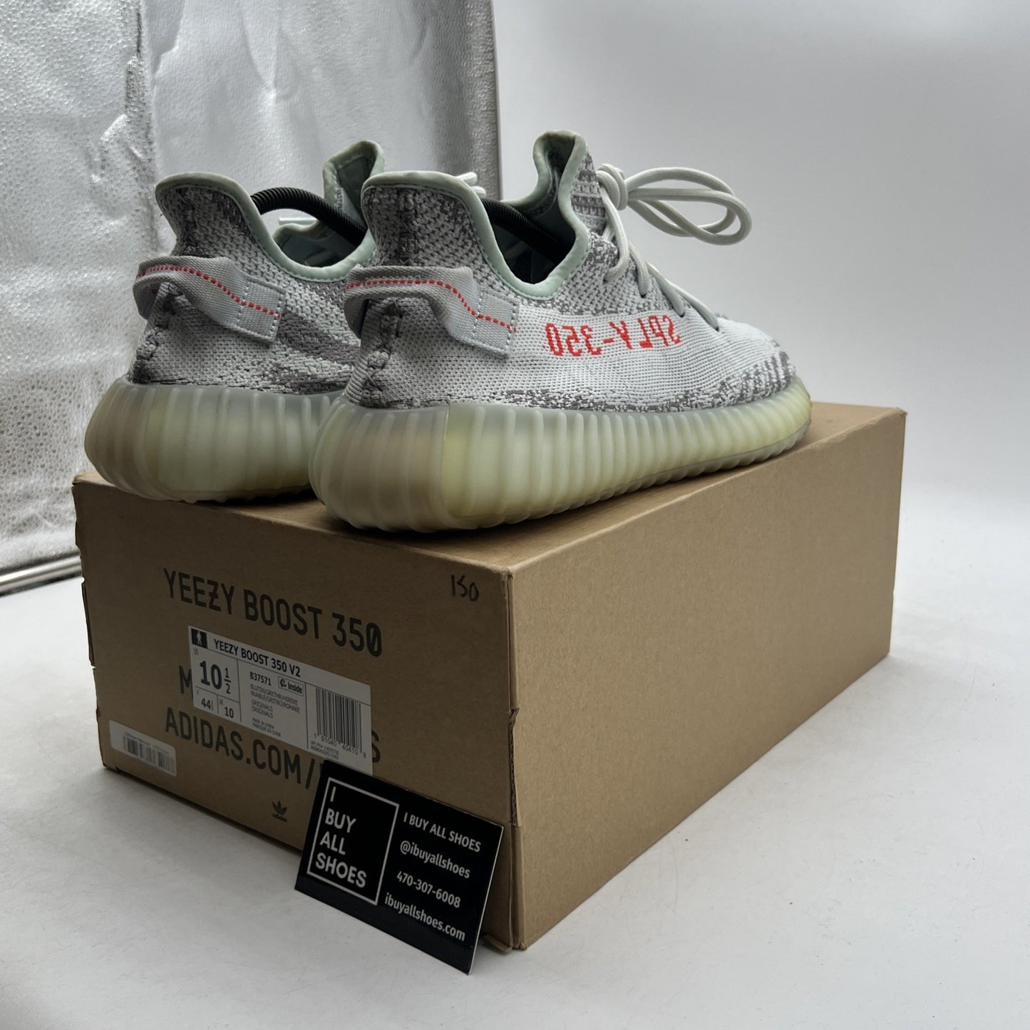 Size 10.5 - adidas Yeezy Boost 350 V2 Low Blue Tint (B37571)