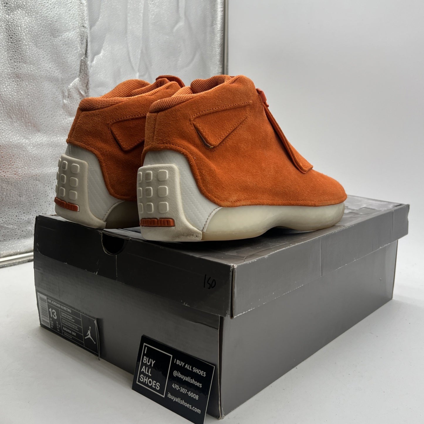 Size 13 - Air Jordan 18 Retro Orange Suede (AA2494-801)