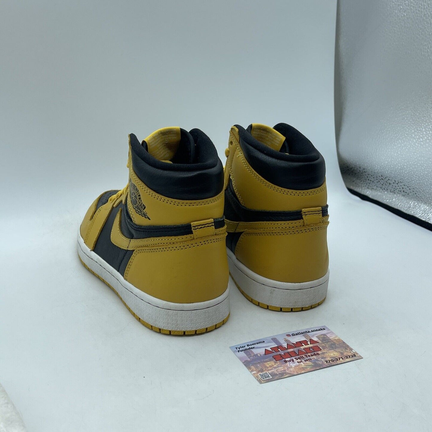 Size 8 - Jordan 1 Retro OG High Pollen Yellow Black White Leather (555088-701)