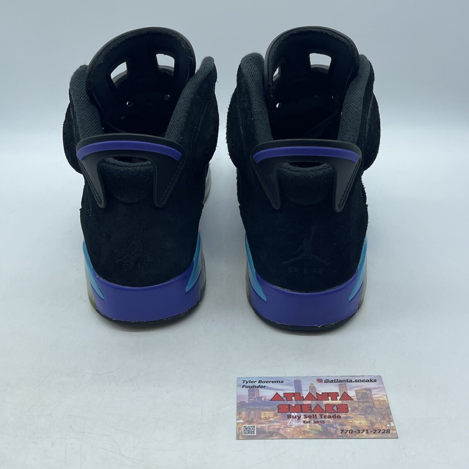 Size 8.5 - Air Jordan 6 Retro Aqua Black Purple Suede (CT8529-004)