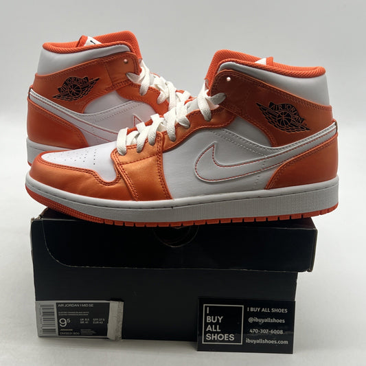 Size 9.5 - Air Jordan 1 SE Mid Electro Orange (DM3531-800)