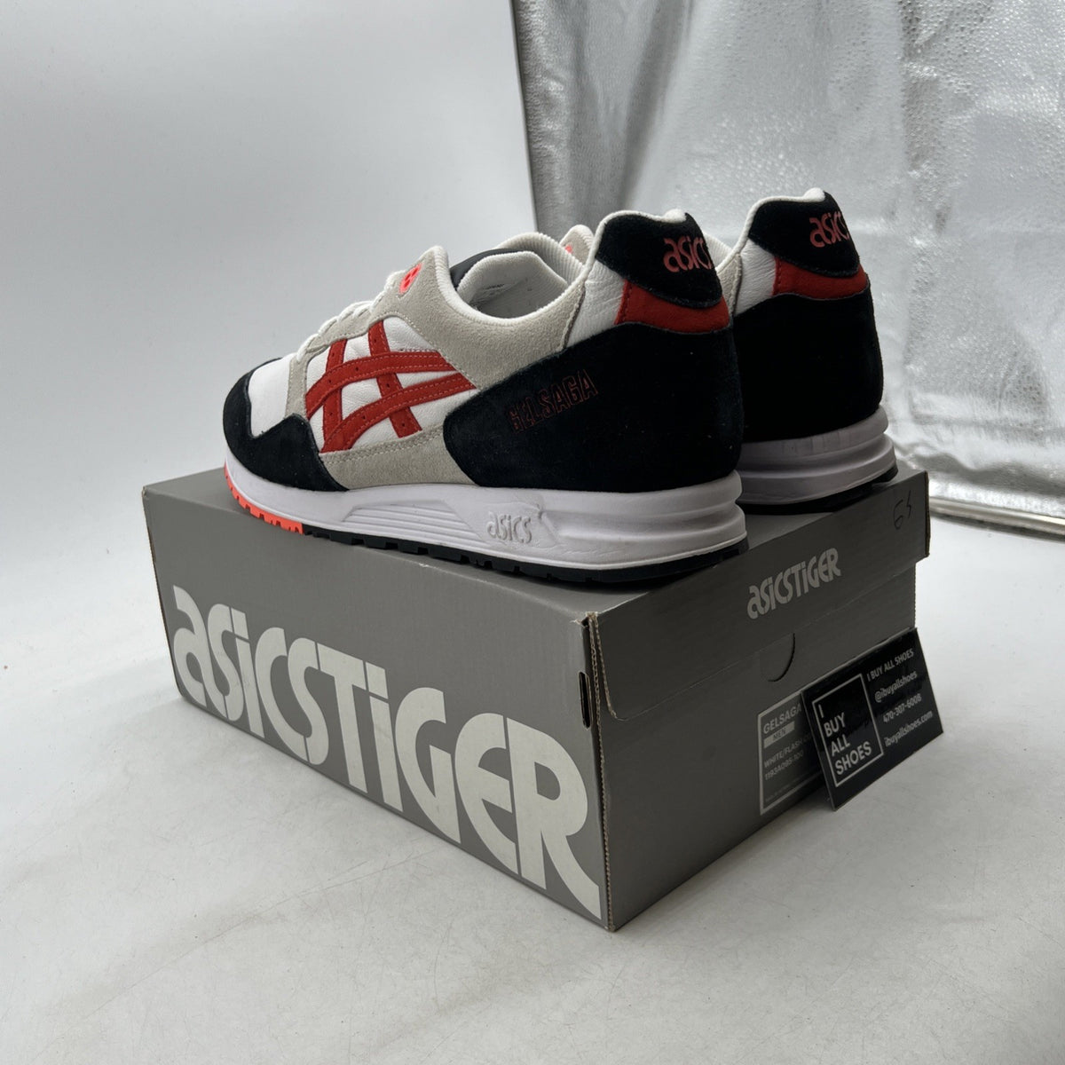 Size 11 - ASICS Gel-Saga 'Black White Orange' (1193AO95-100)