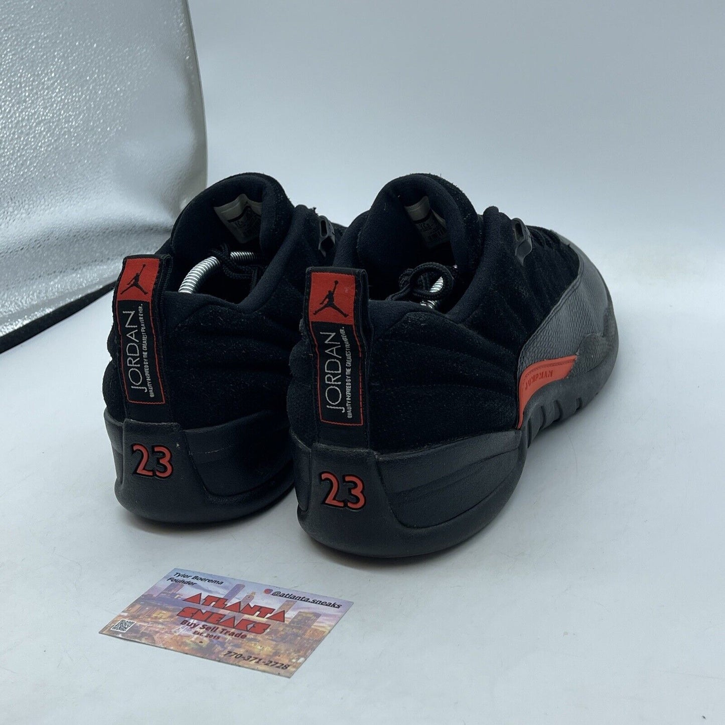 Size 11.5 - Air Jordan 12 Retro Low Max Orange Black Leather Suede (308317-003)
