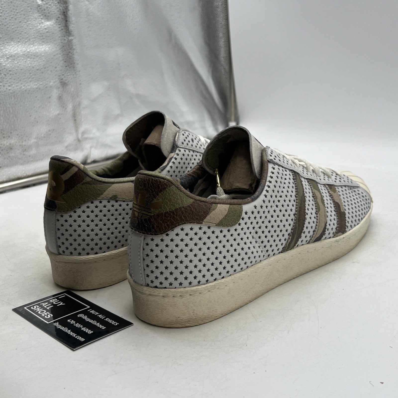 Size 13 - adidas Superstar 80s Qs Camo Stripes (Q16292)