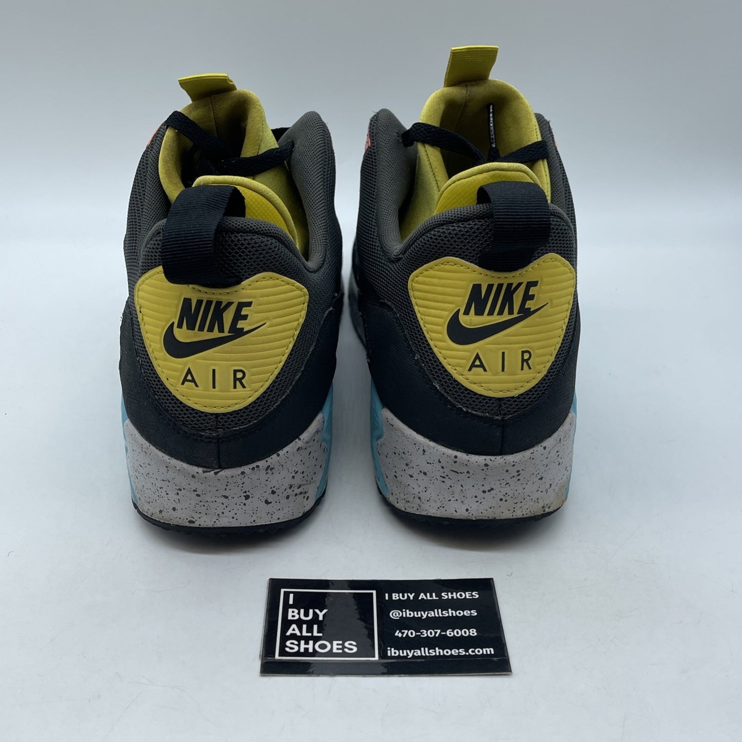Size 13 - Nike Air Max 90 SneakerBoot NS Gray Black Suede Leather (616314-001)