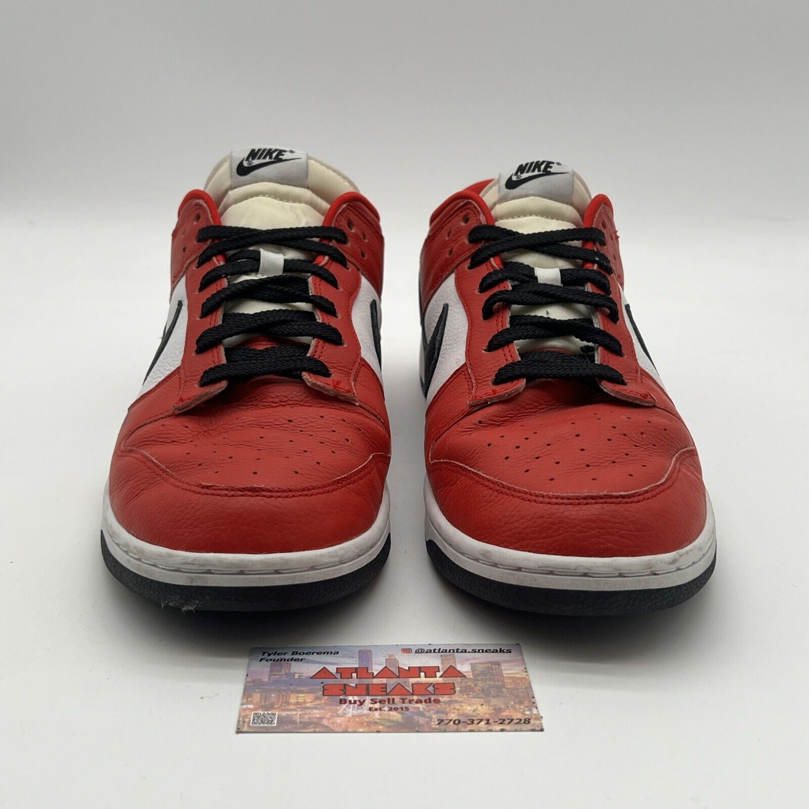 Size 13 - Nike ID Dunk Low Chicago (AH7979-992) Red/Black/White