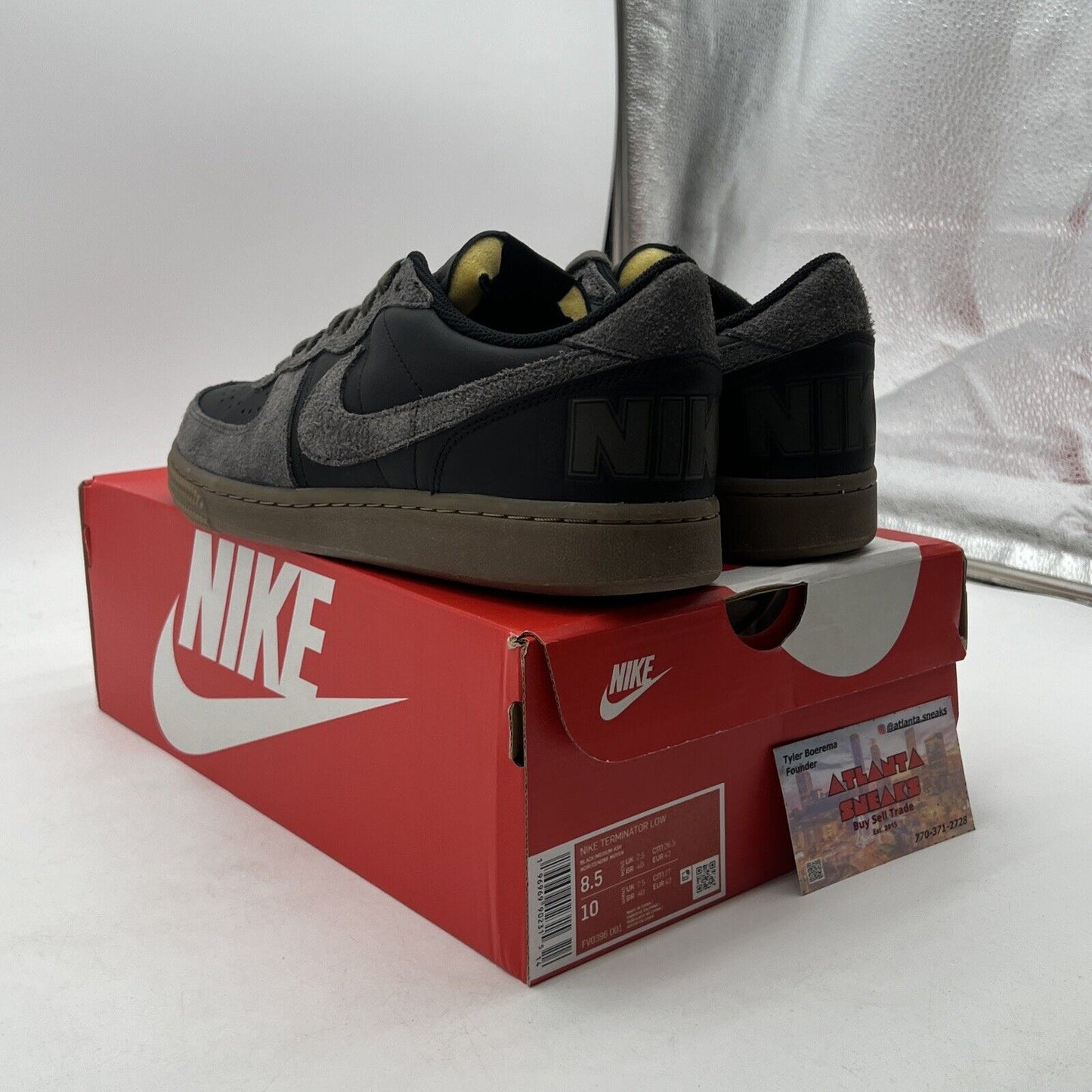 Size 8.5 - Nike Terminator Low Medium Ash Gum (FV0396-001)