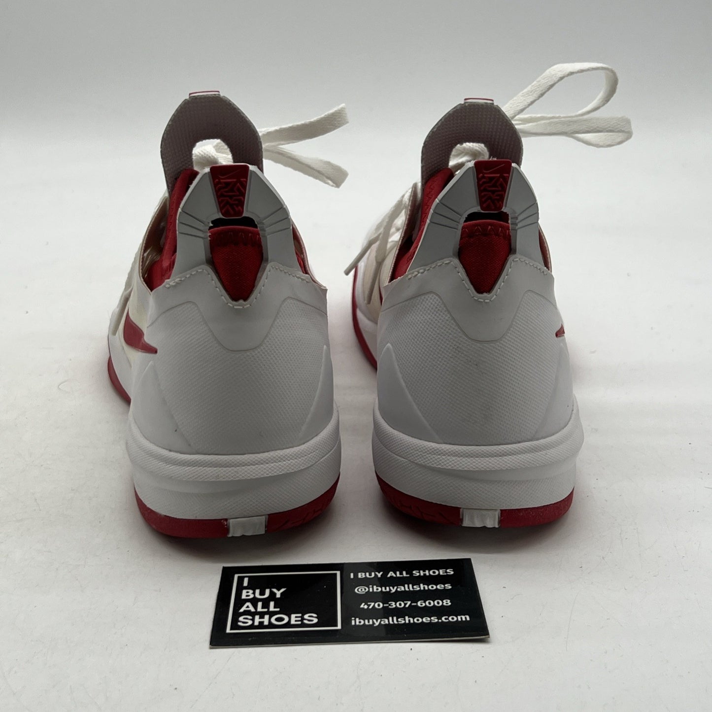 Size 9.5 - Nike Zoom Crusader Basketball Shoes Sneakers White Red (644698-102)