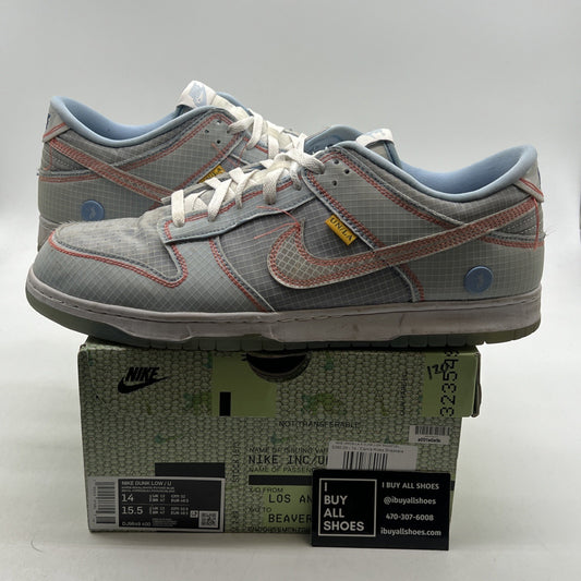 Size 14 - Nike Dunk Low x Union LA Passport Pack - Argon (DJ9649-400)