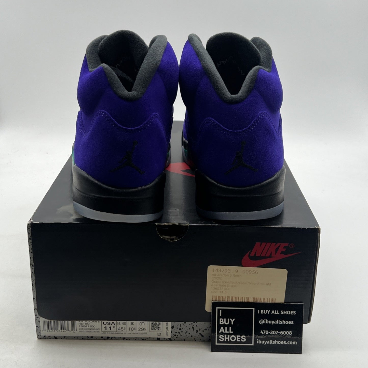 Size 11.5 - Air Jordan 5 Retro Alternate Grape 2020 (136027-500)